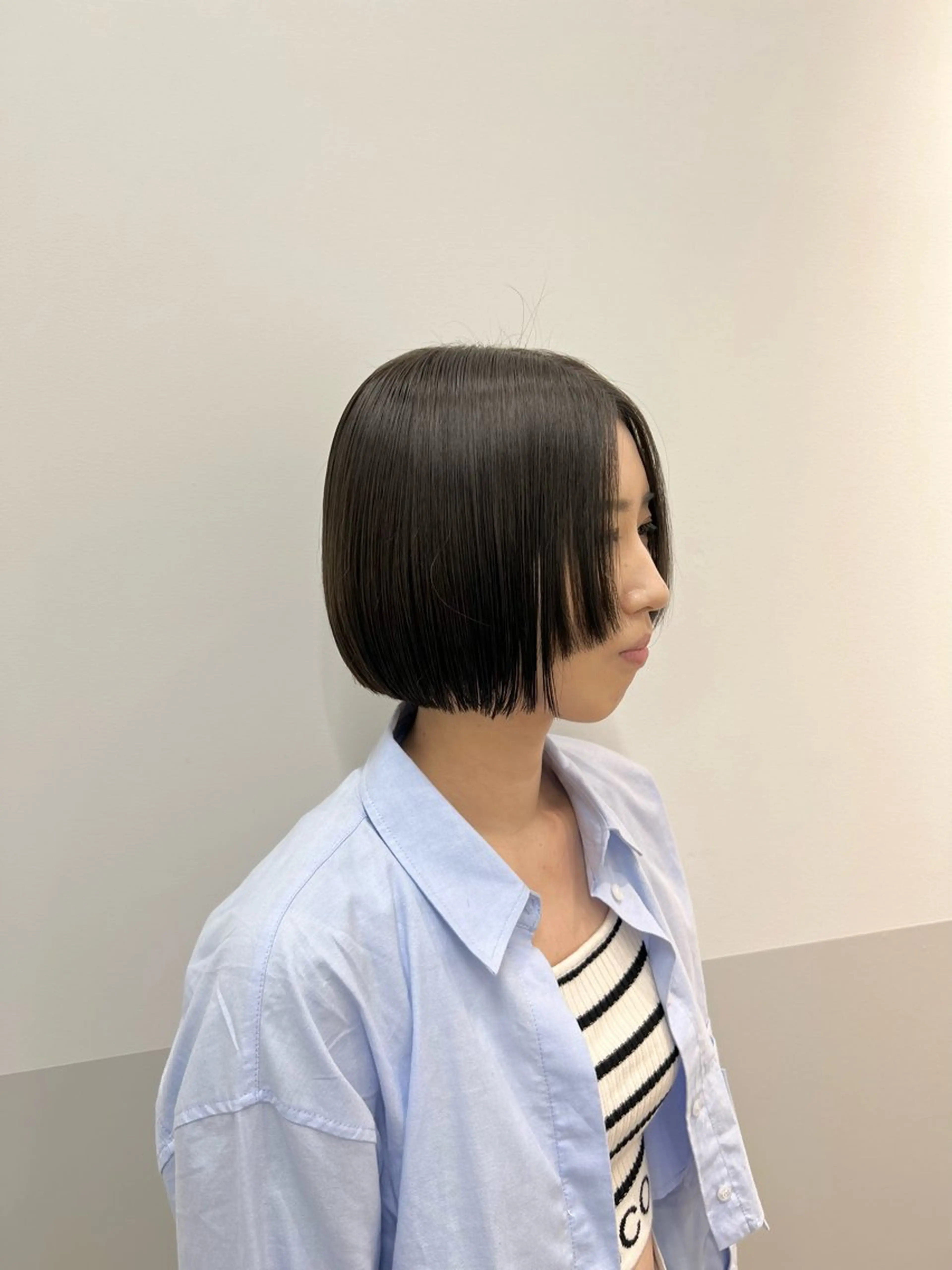 ショート ボブ ヘアカラー トリートメント 似合わせレイヤー/ 美髪縮毛矯正/ミナエのヘアスタイル