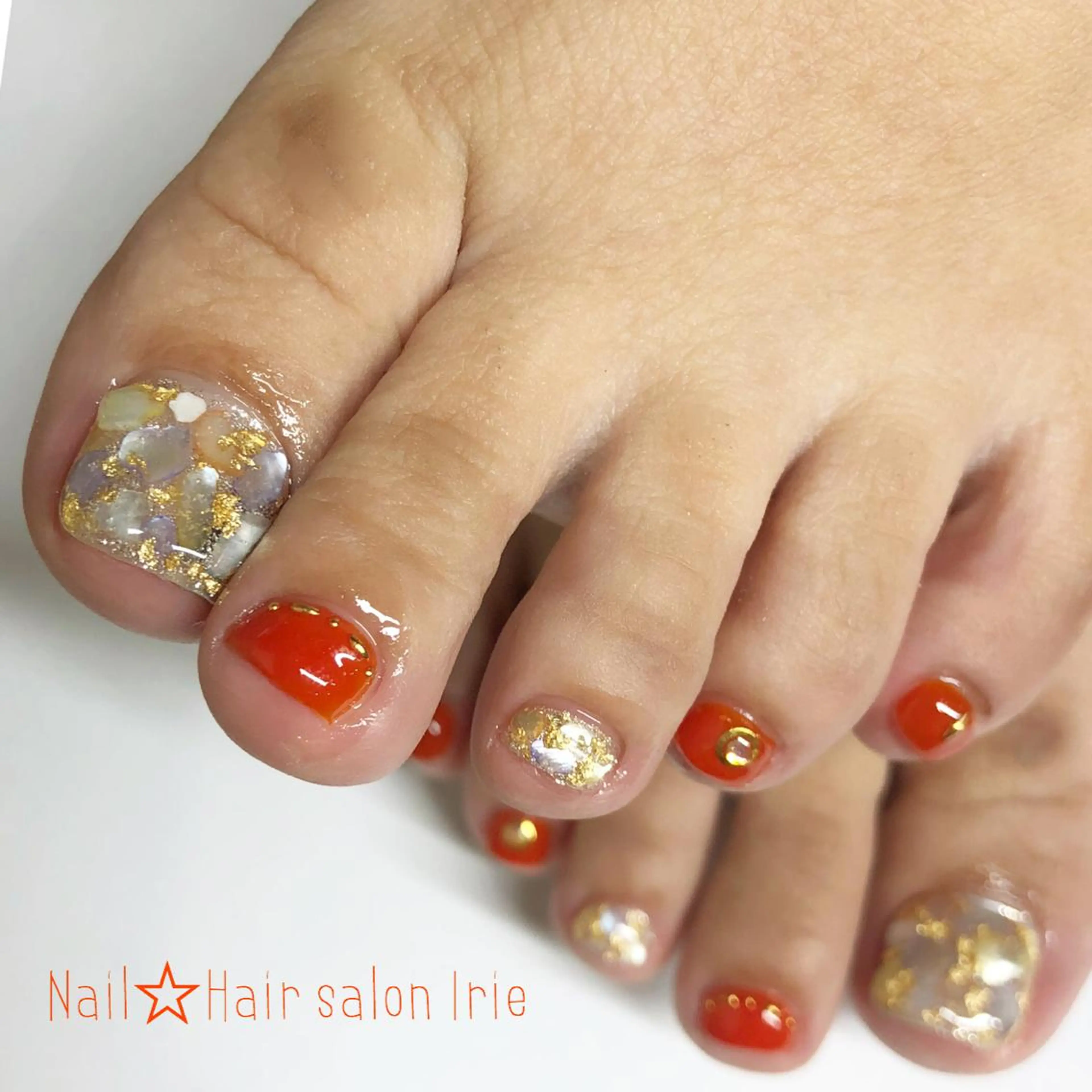 ネイル フットネイル 與儀 知佳のネイルデザイン