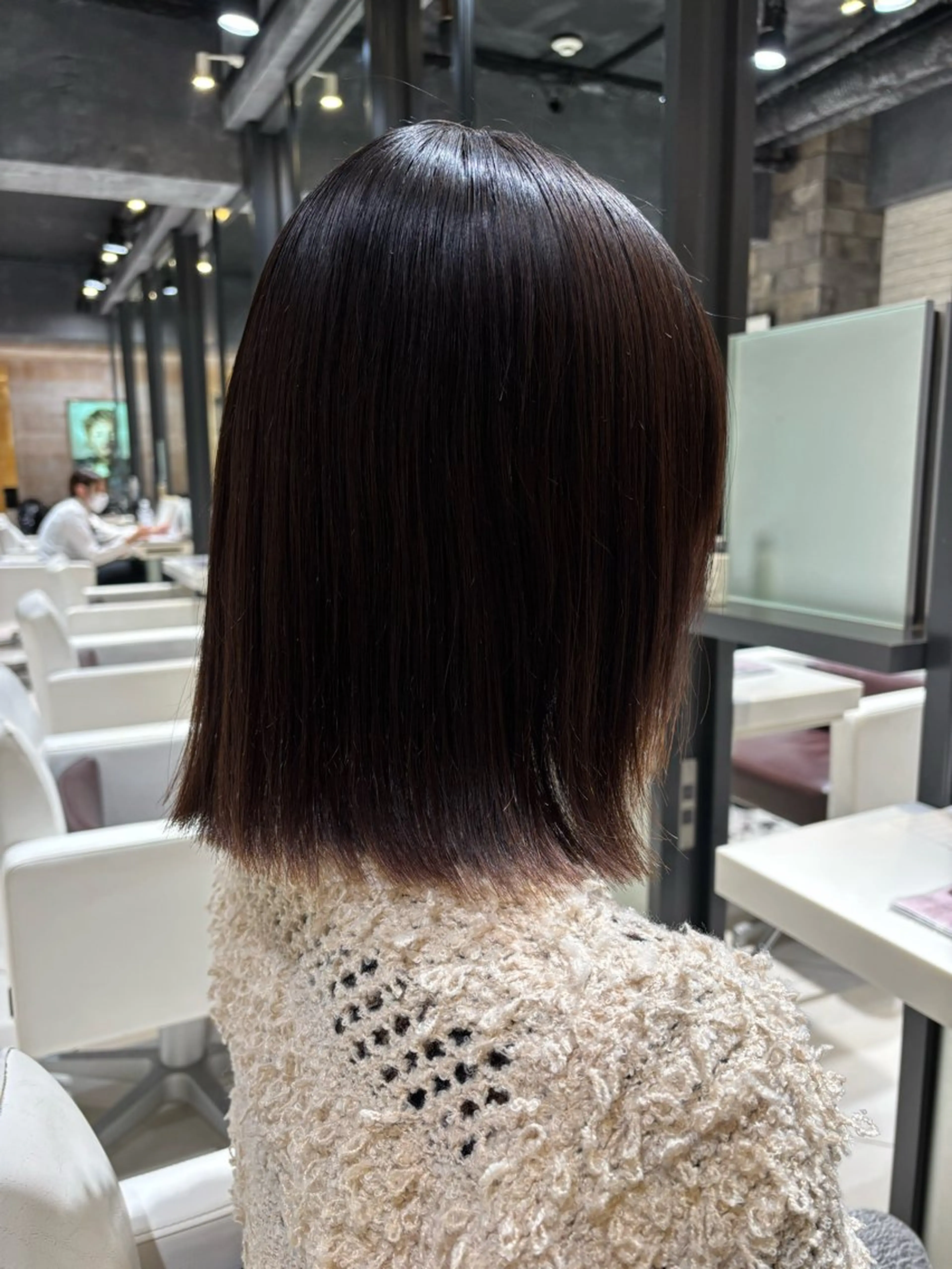 ミディアム パーマ 髪質改善 ストレートパーマ 小野寺 もものヘアスタイル