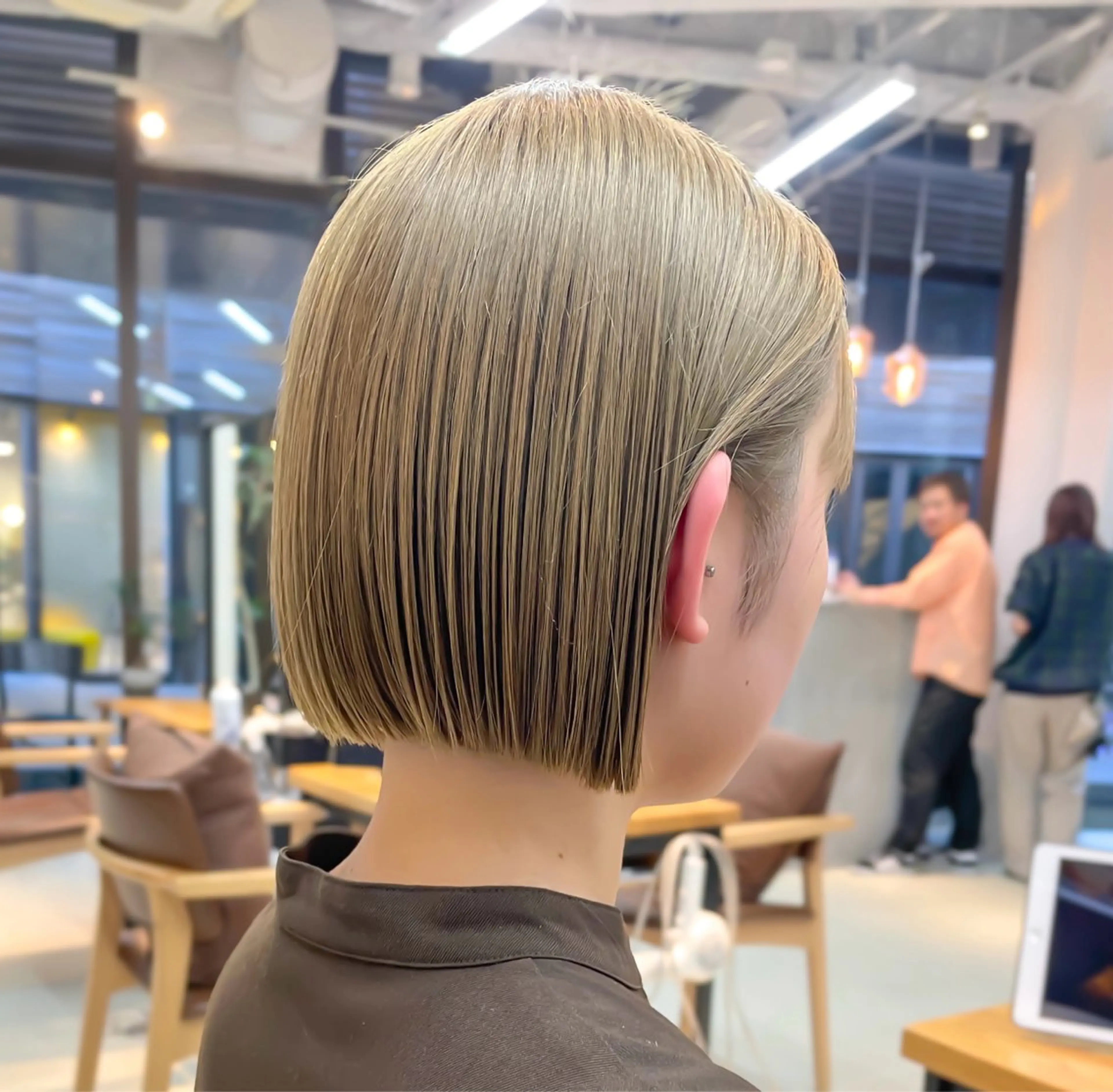 ショート カラー ボブ カット ヘアカラー トリートメント ボブ/ショート /パーマ/shinのヘアスタイル