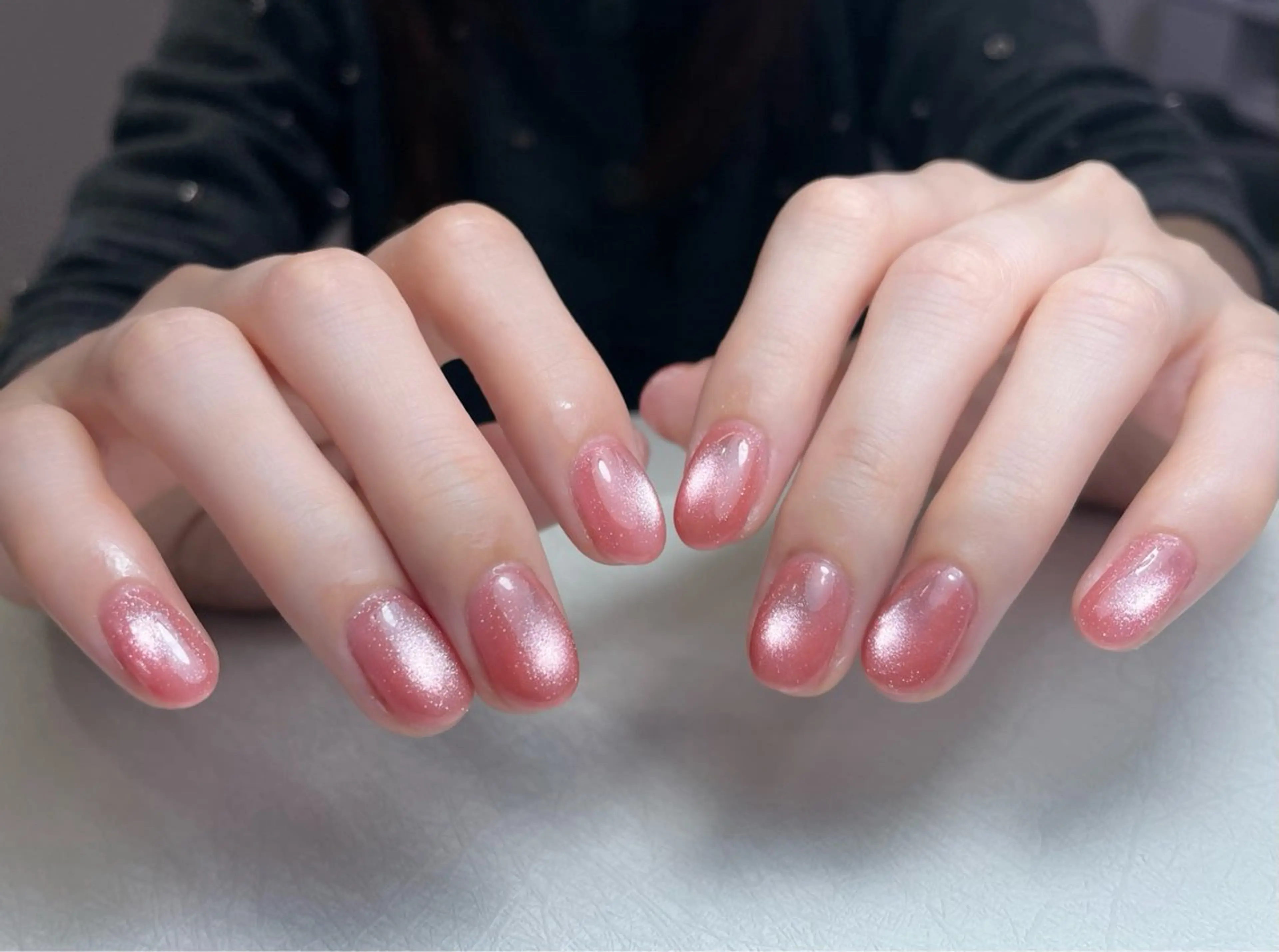 ネイル アートネイル オーロラネイル ブラウン チークネイル 成人式 中野駅から2分 MEO NAILのネイルデザイン