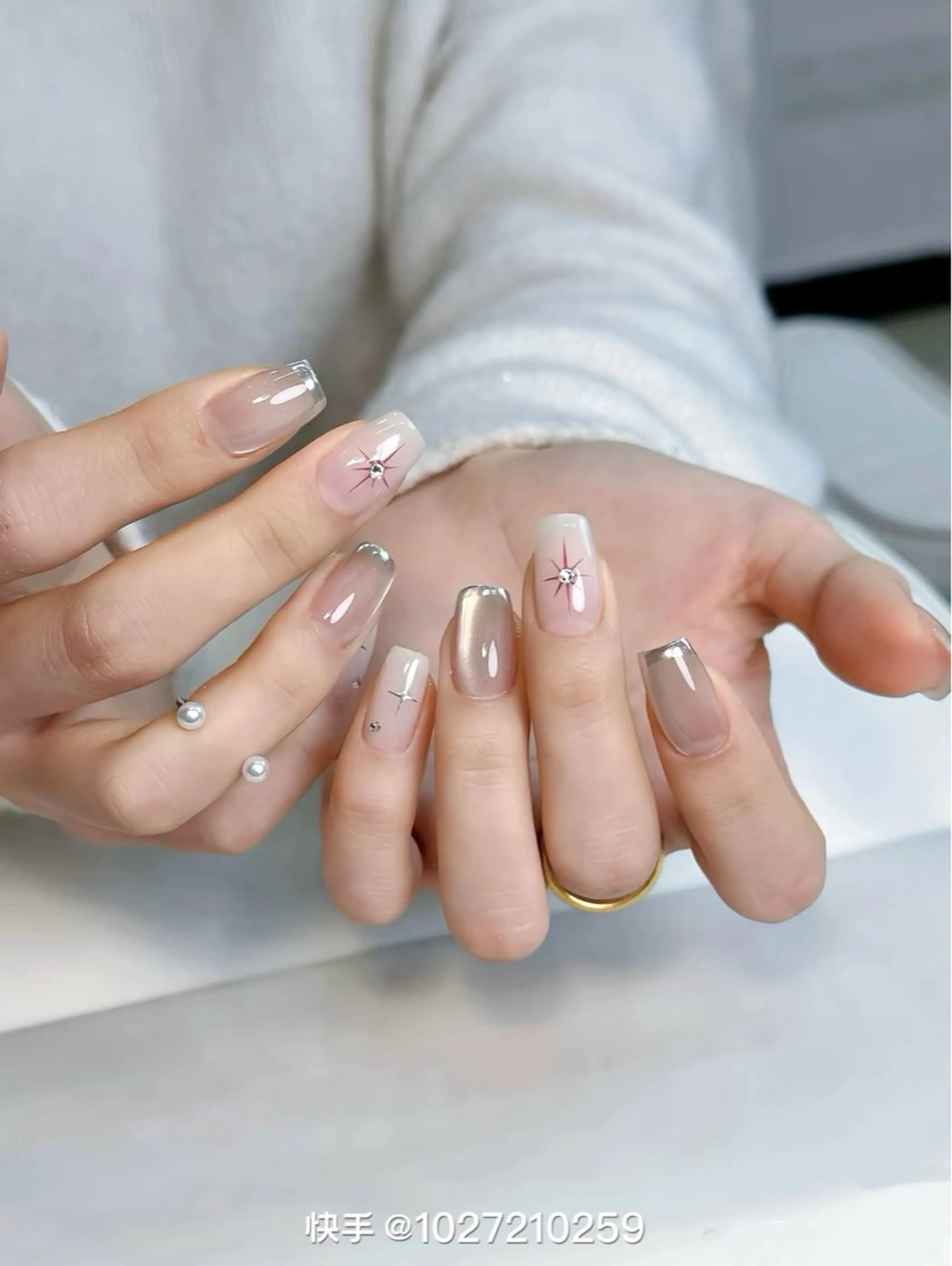 ネイル チークネイル 長さ出し フレンチネイル ガーリー 韓国ネイル sun nail池袋 モデル募集のネイルデザイン