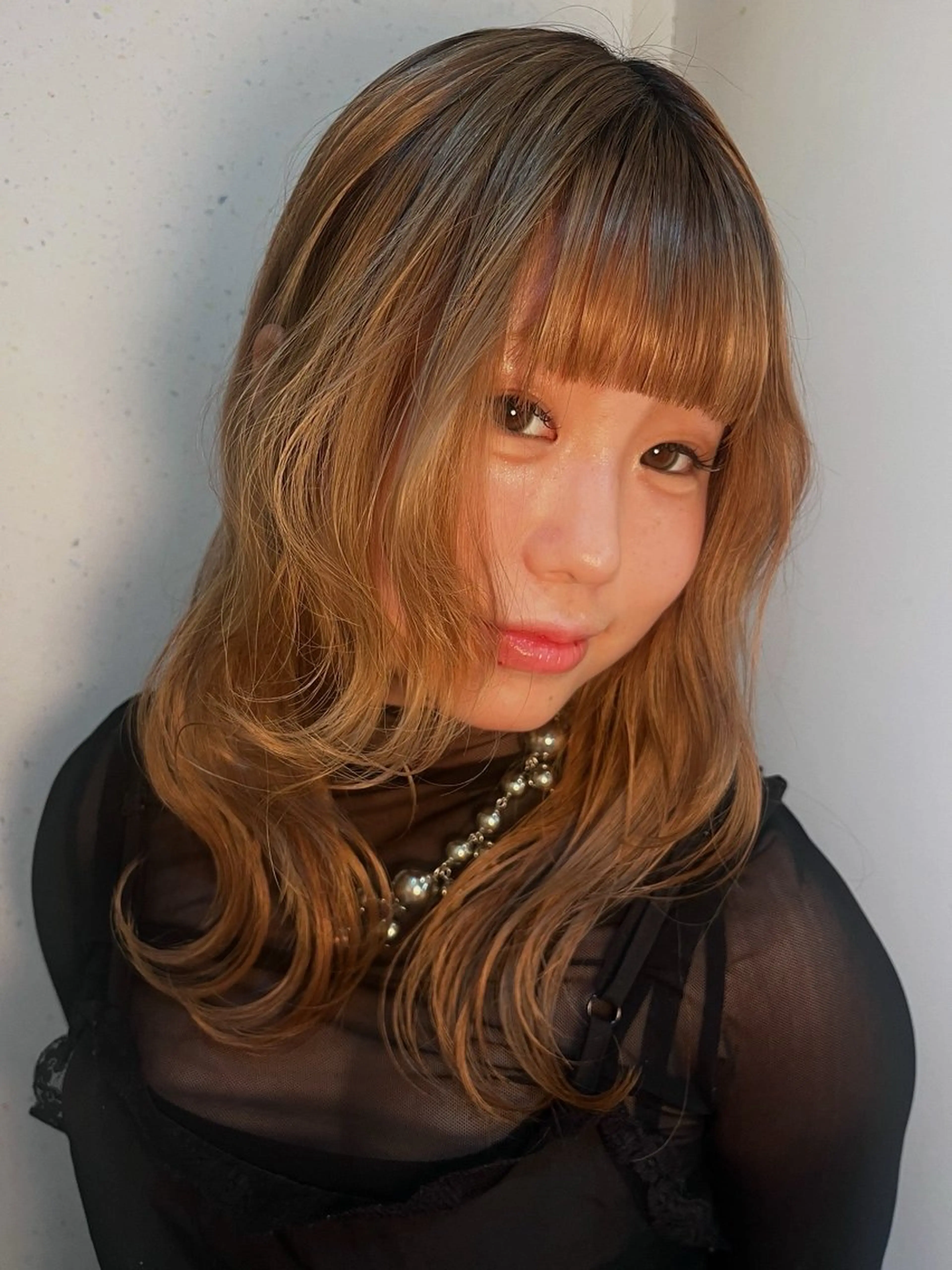 カラー ヘアカラー トリートメント ness 一花のヘアスタイル