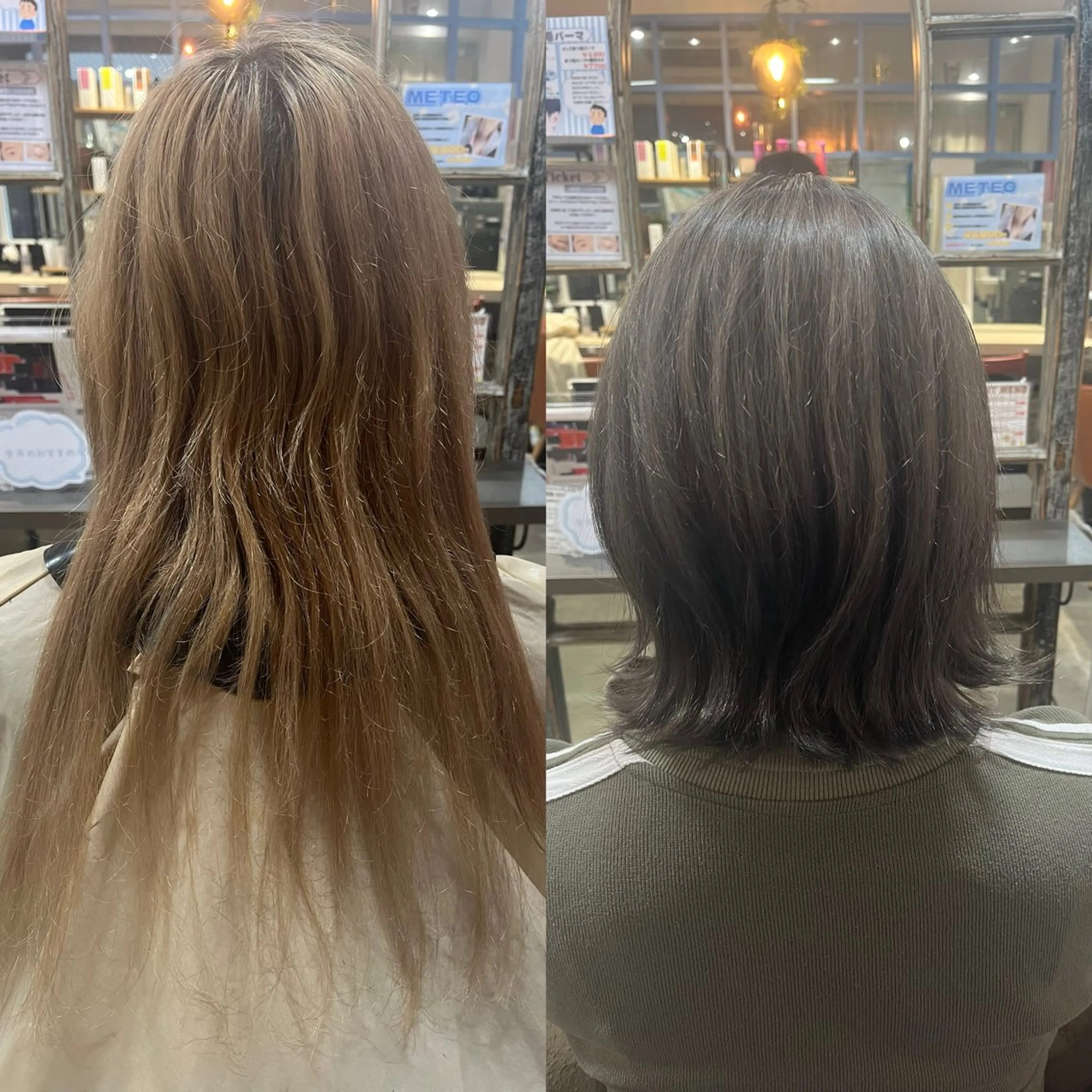 ミディアム ヘアカラー ヲタク美容師 店長　上原のヘアスタイル