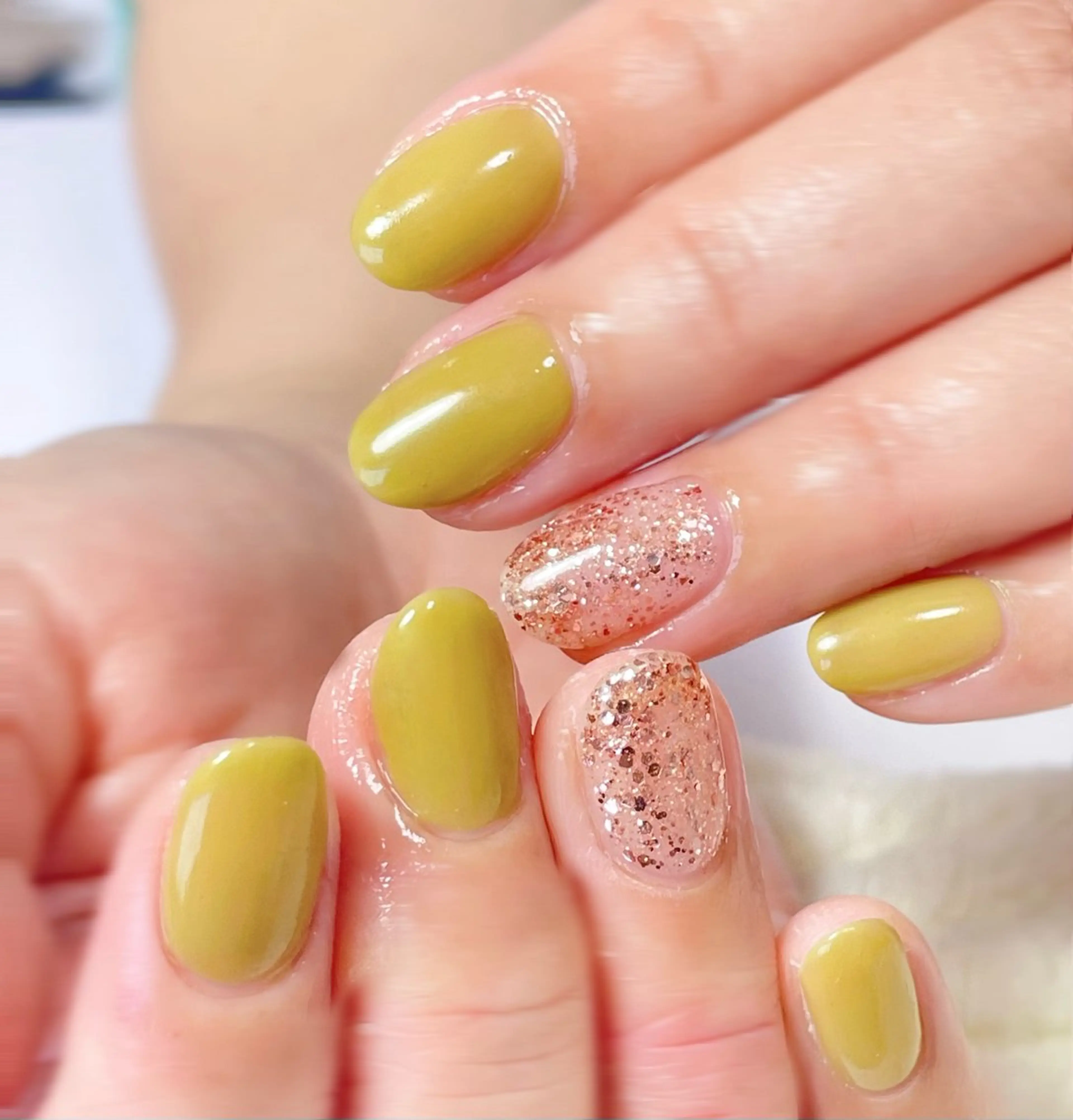 ネイル ワンカラーネイル 春ネイル Chicchi 加茂宮駅徒歩3分のネイルデザイン