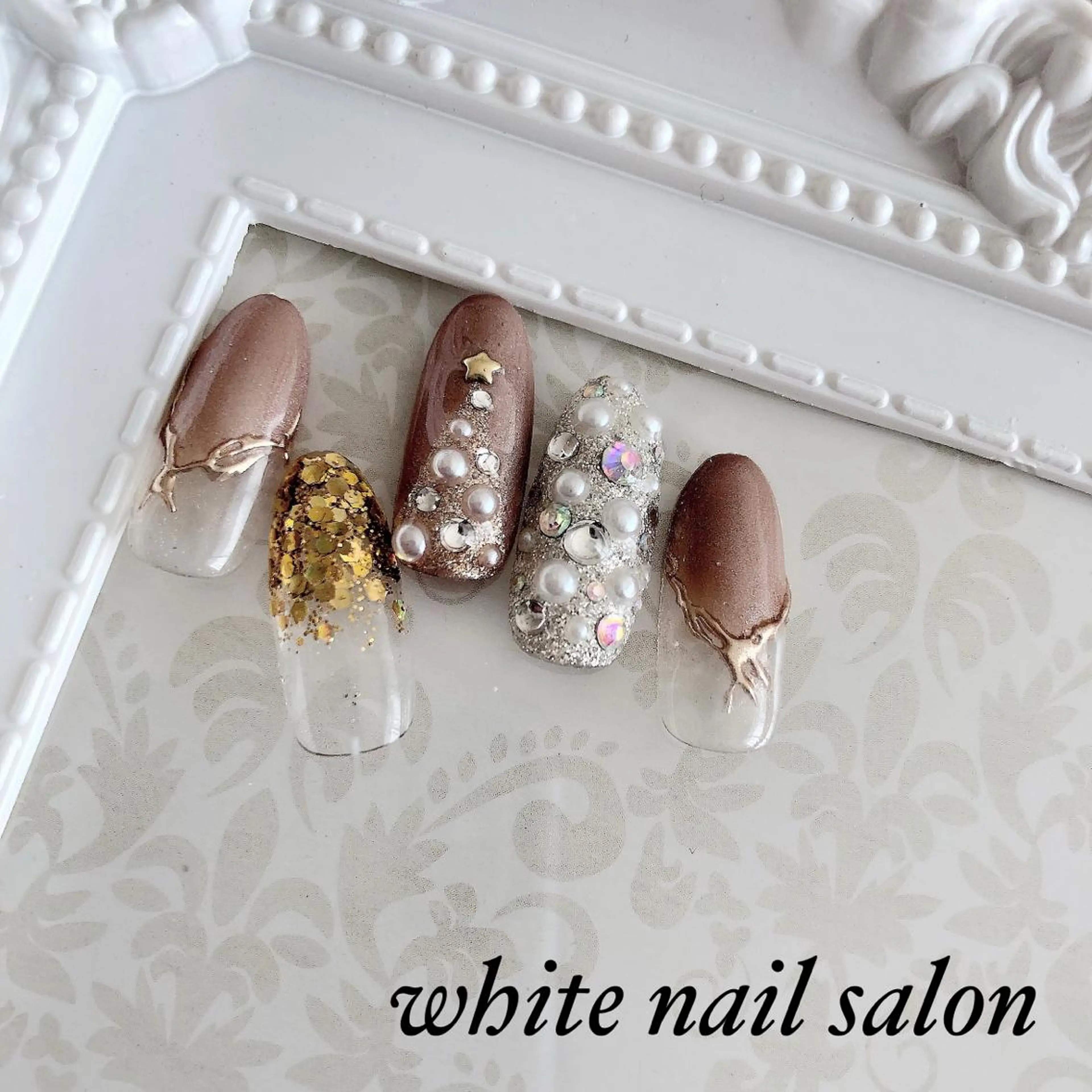 ネイル フットネイル ジェルネイル ハードジェル 持ち込み ソフトジェル ハンドネイル white nail salonのネイルデザイン