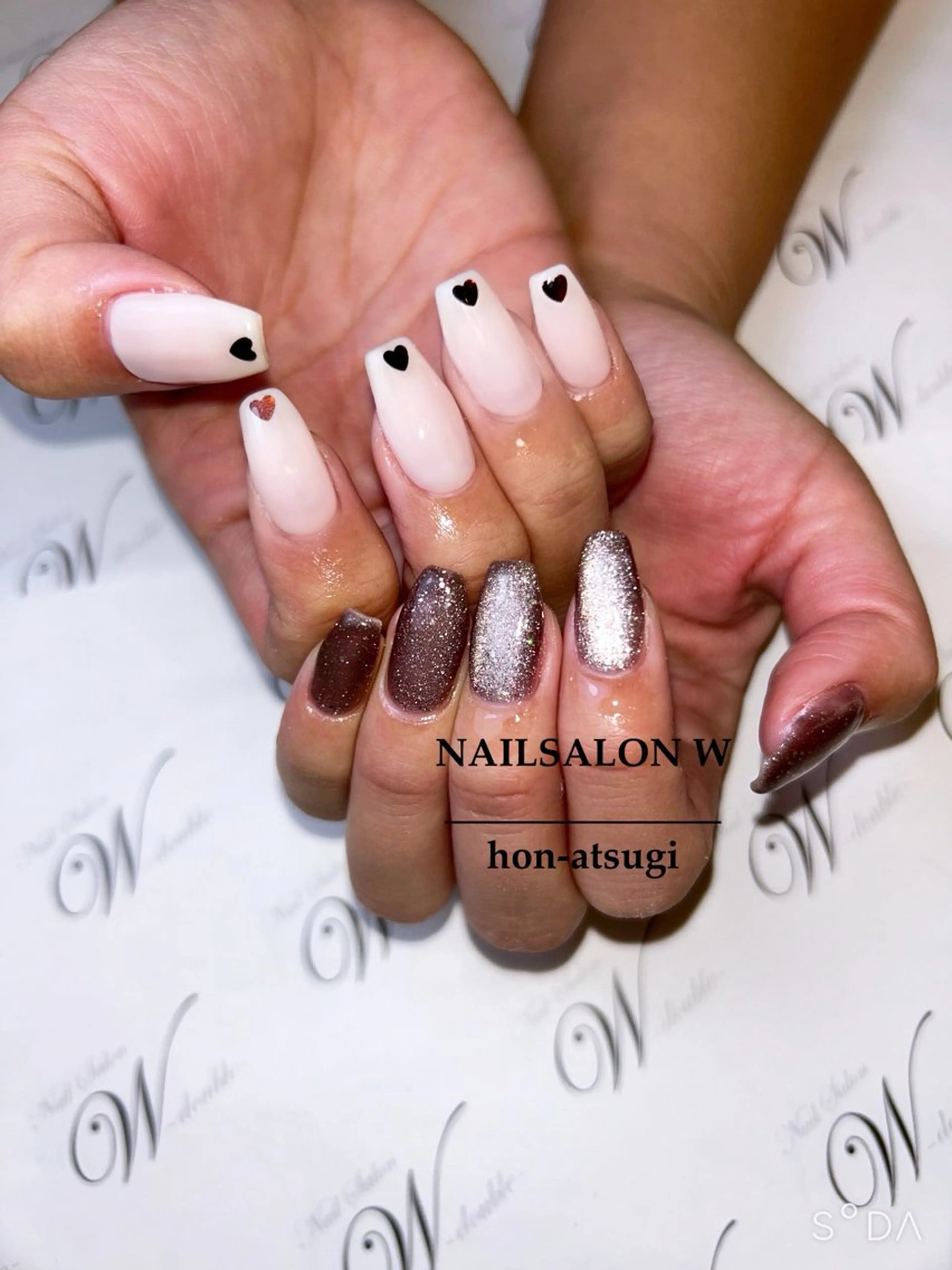 ショート ハンドネイル ネイルサロン ダブルのネイルデザイン