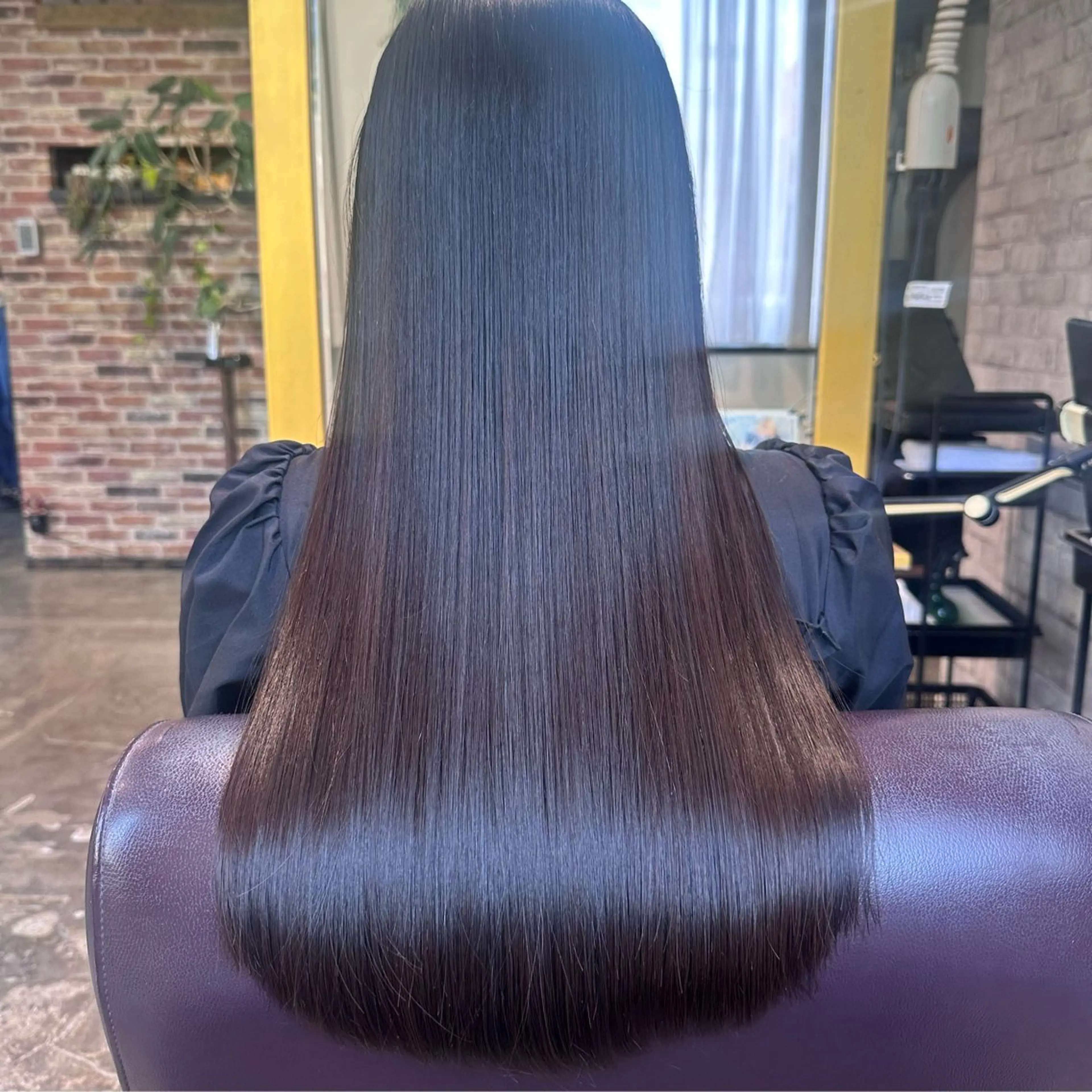 ロング カット 縮毛矯正 心斎橋/レイヤー/ 艶カラー💖Sakiのヘアスタイル