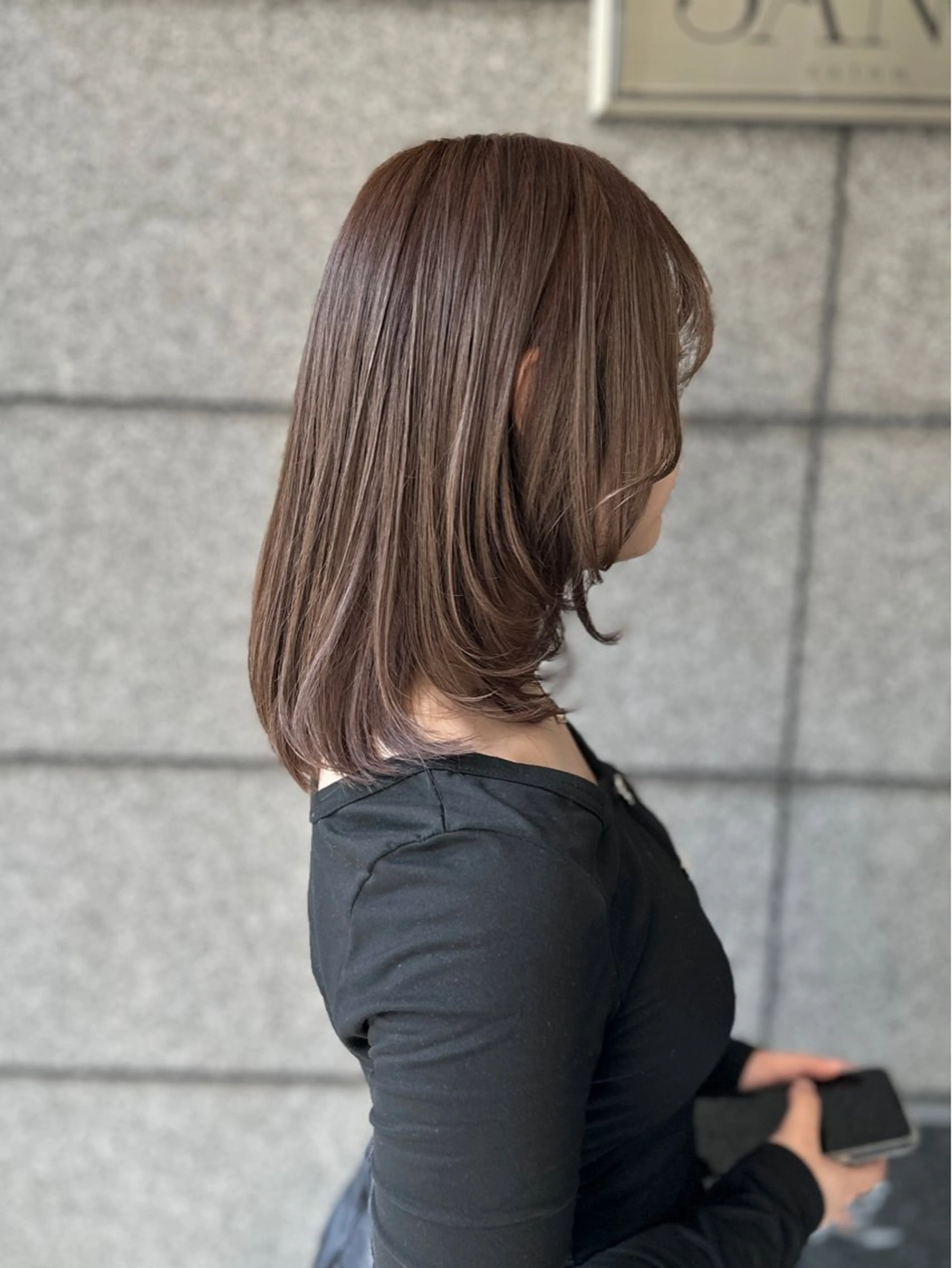 ミディアム カラー カット ヘアカラー トリートメント 本町/新町/心斎橋 透明感カラーSANCのヘアスタイル