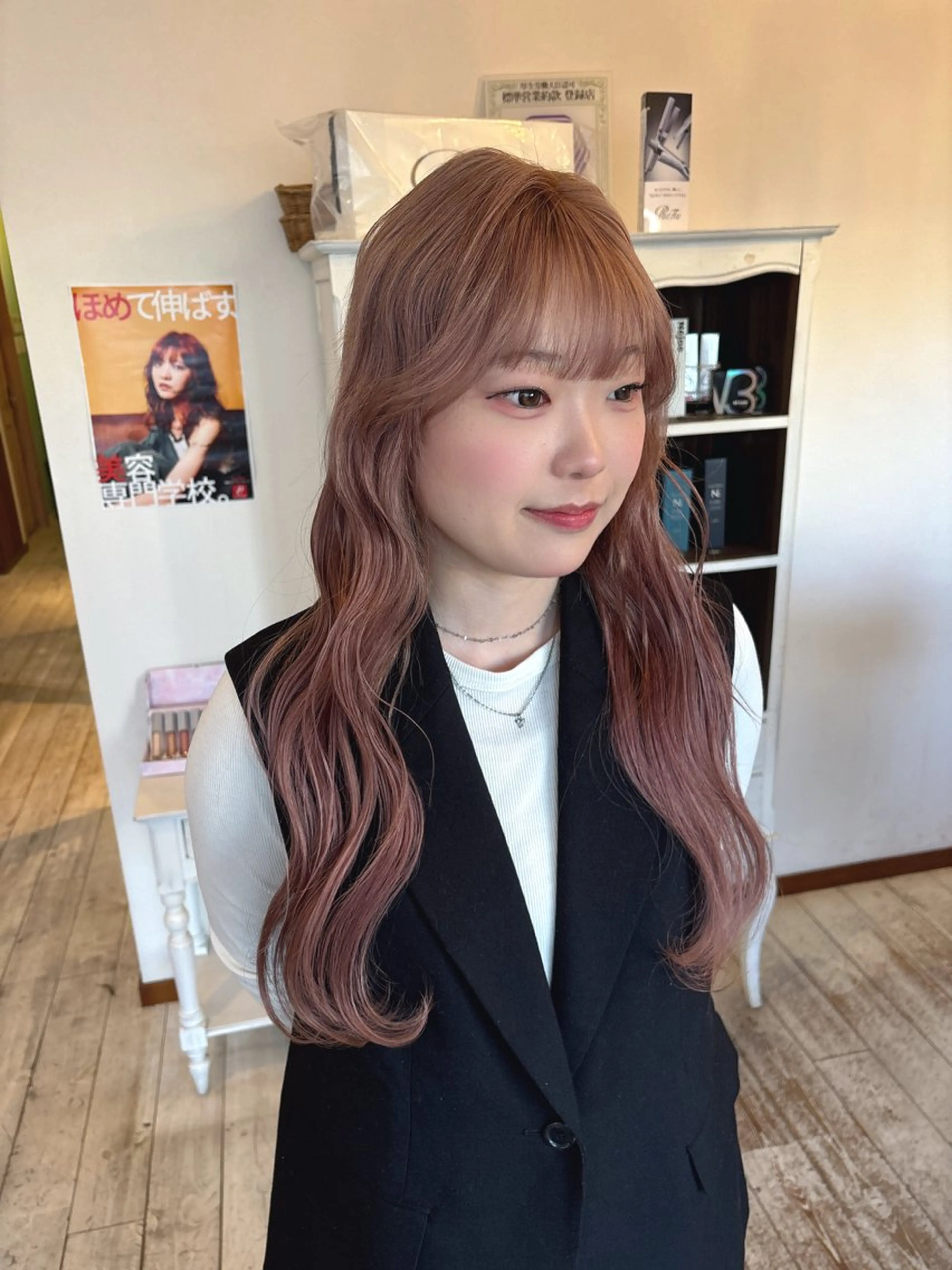 ロング カラー カット ヘアカラー set-up北長瀬/ chinamiのヘアスタイル