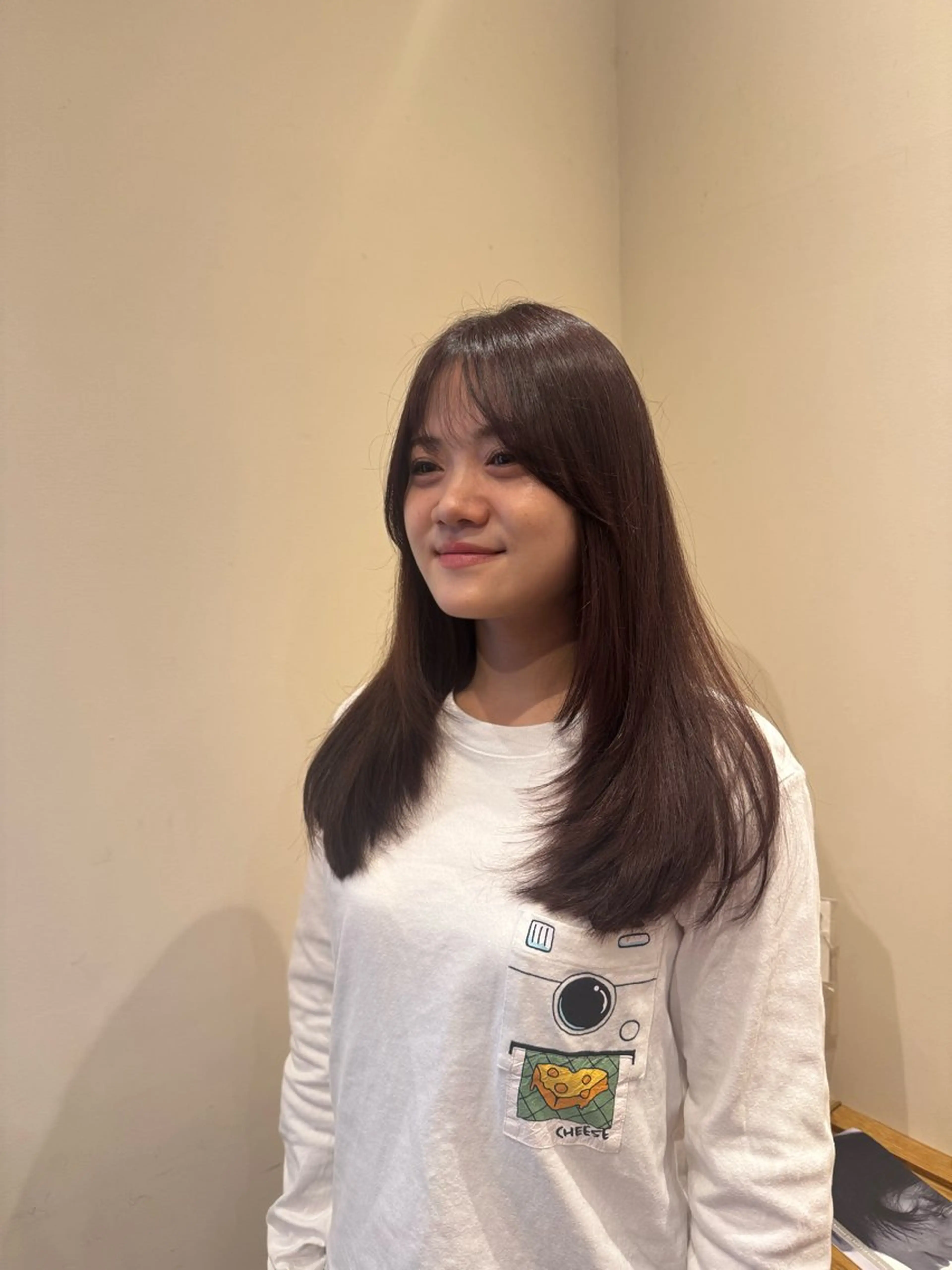 ロング カラー ブラウンカラー ピンクカラー ピンクブラウン レイヤーカット カット ヘアカラー トリートメント ENIF　大島 芽生のヘアスタイル