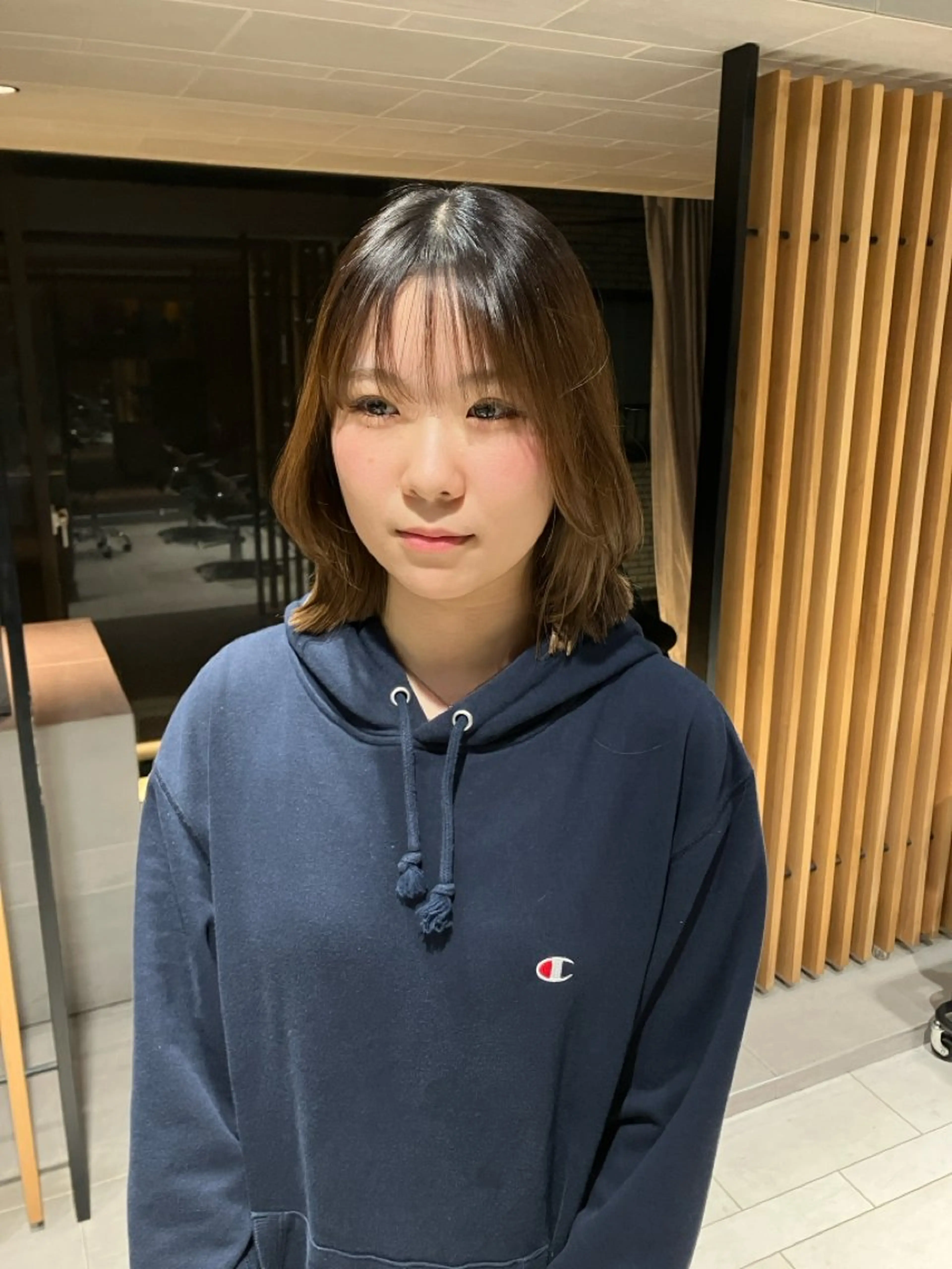 ミディアム ボブ くびれヘア 韓国風ヘア 怜音/ REONのヘアスタイル