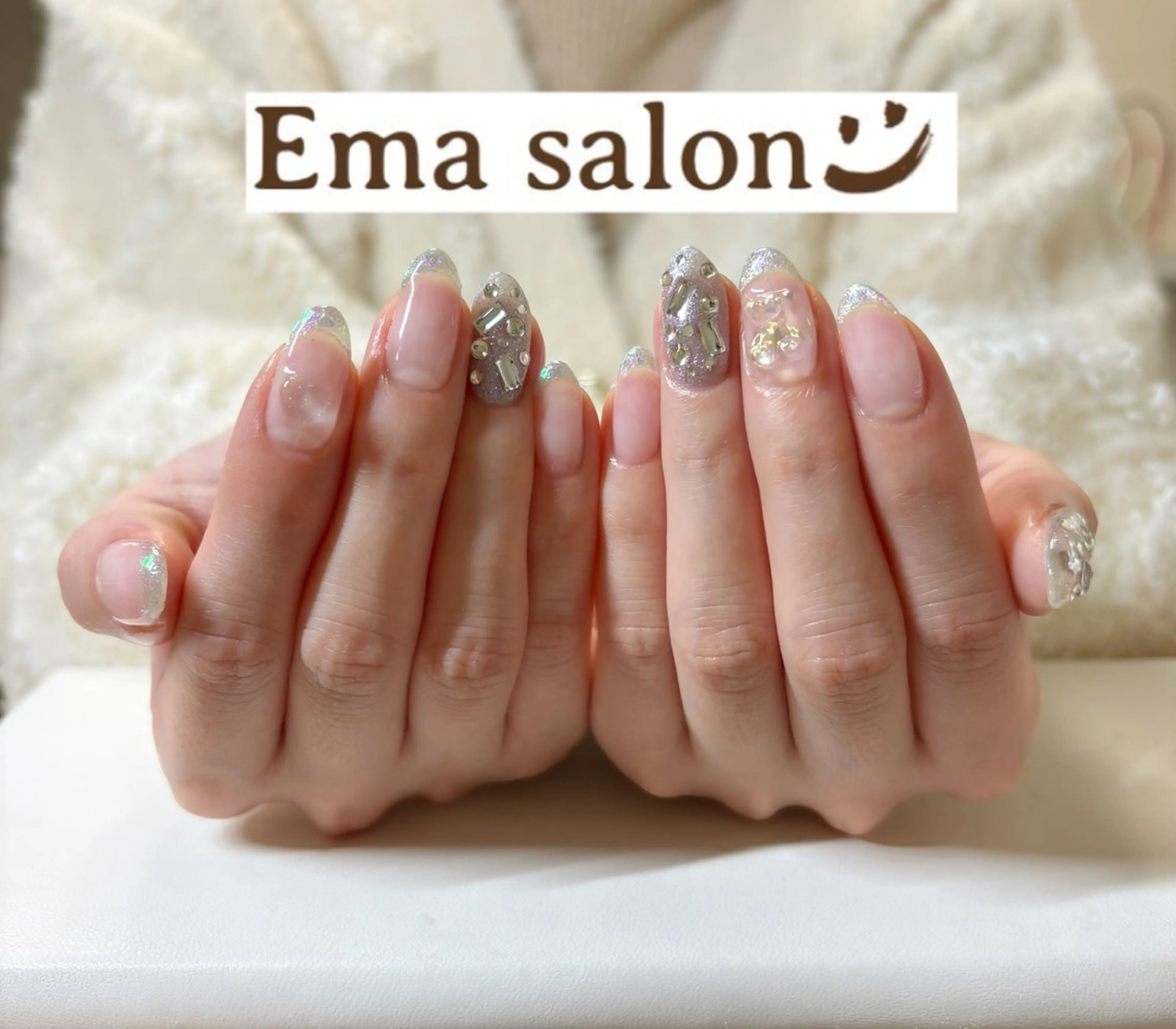 ネイル ストーンネイル ハンドネイル Ema salon hiromiのネイルデザイン