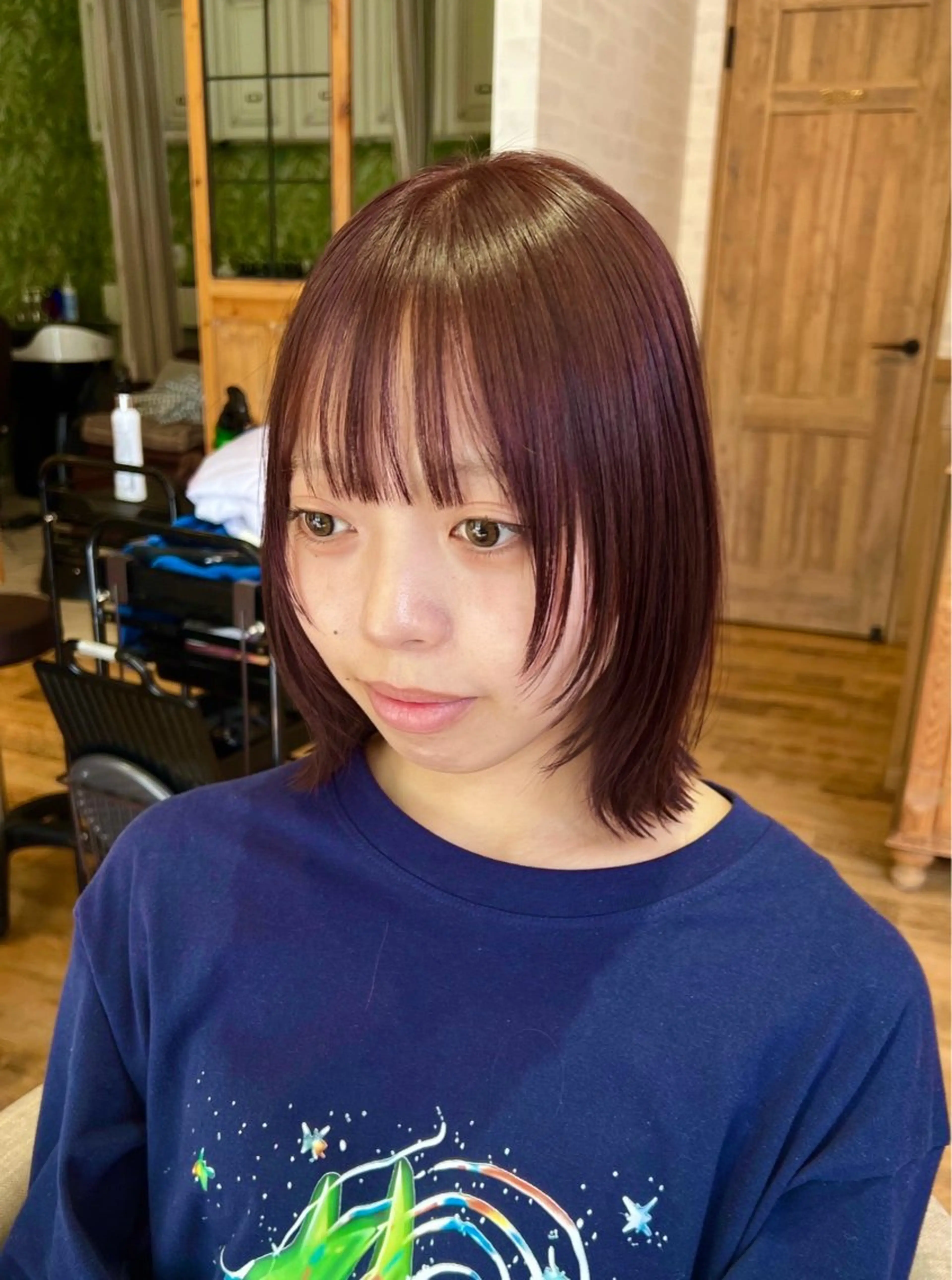 ミディアム カラー 顔周りカット/透明感 カラー🤍大塚蛍のヘアスタイル