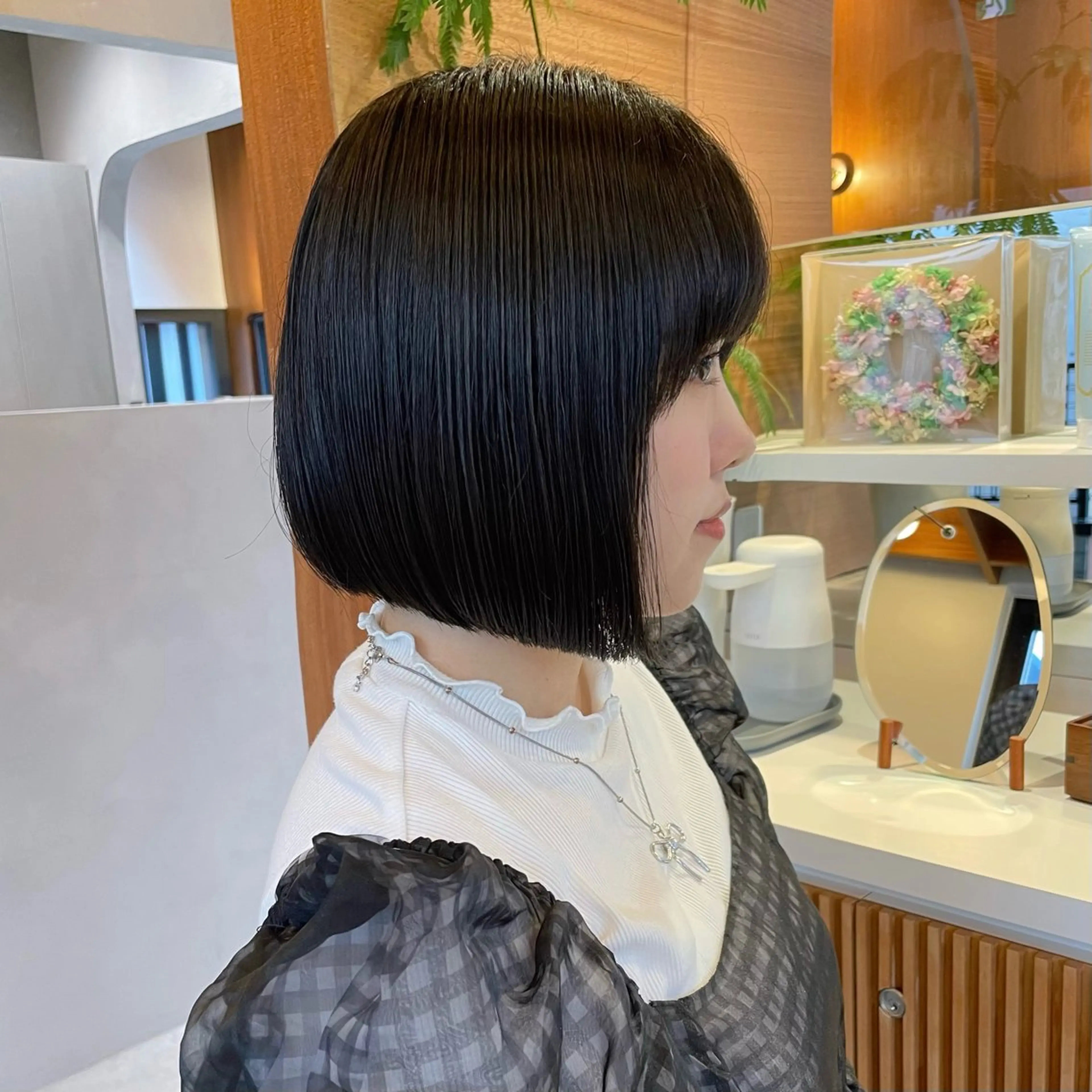 ショート ボブ 韓国風ヘア 縮毛矯正 トリートメント カット ヘアカラー 縮毛矯正 トリートメント ボブ/縮毛矯正/レイ ヤー♡Natsukiのヘアスタイル