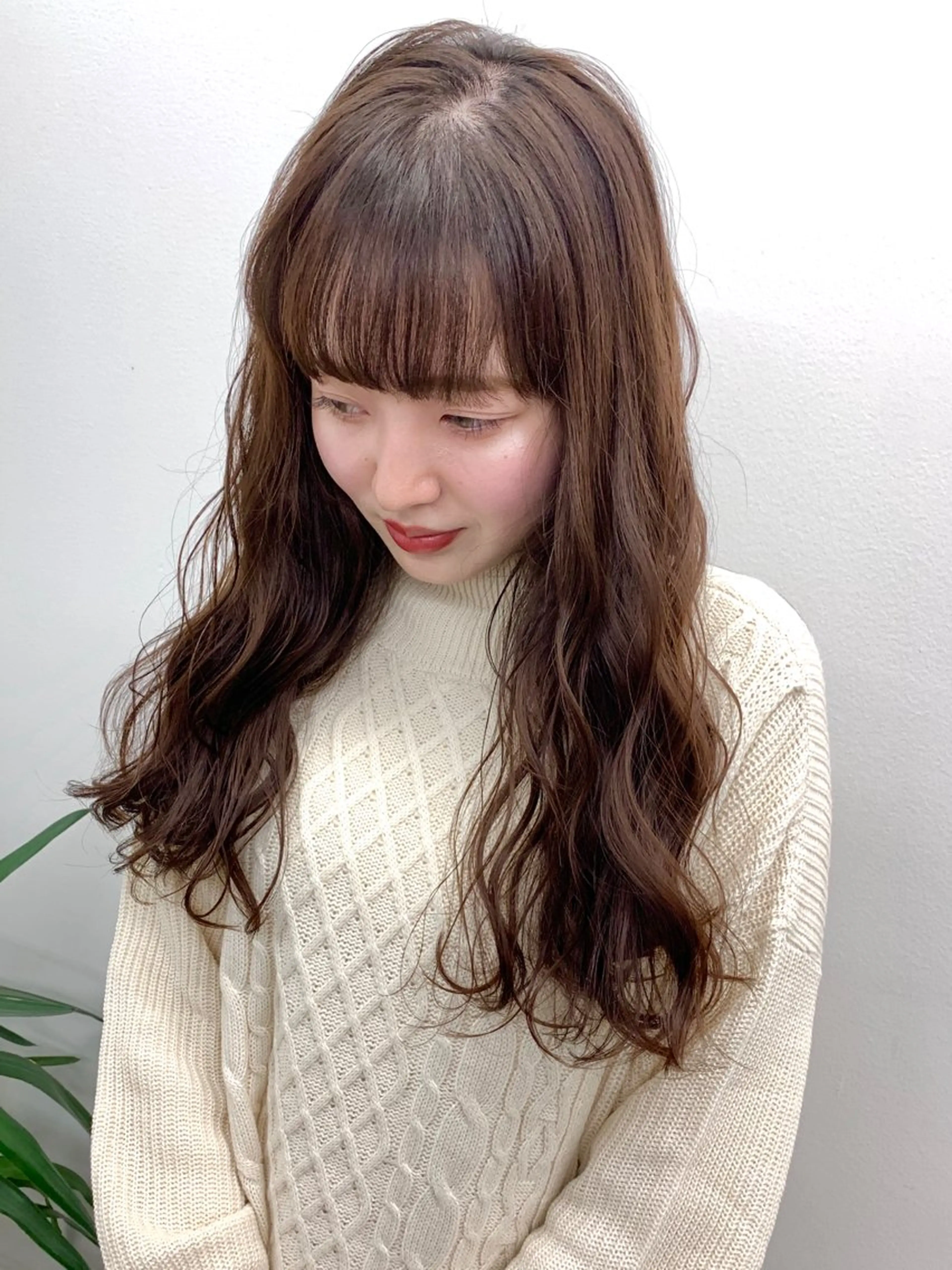 ロング カラー ヘアカラー トリートメント leben serikaのヘアスタイル