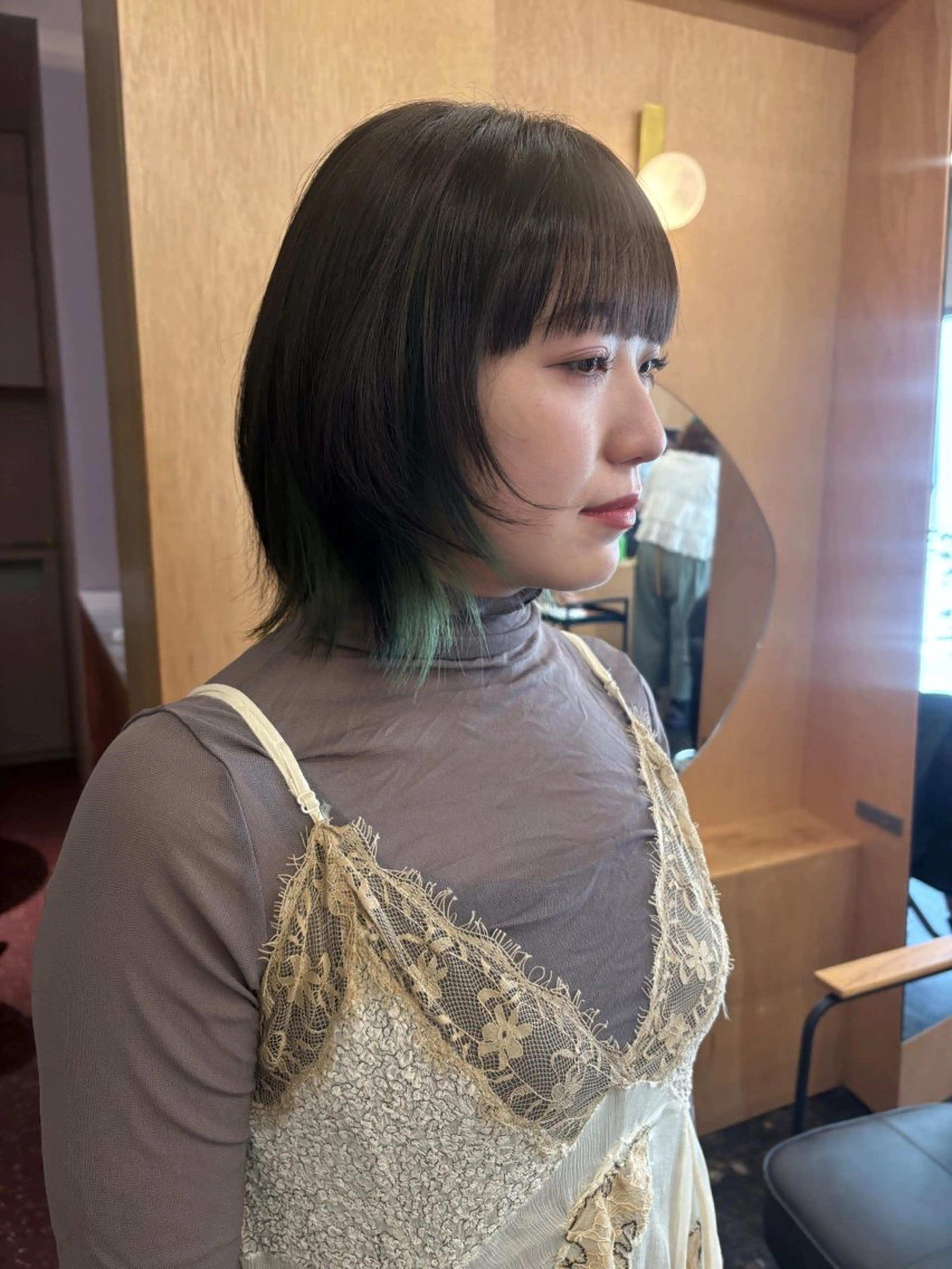 ミディアム カラー ヘアカラー karin🌛ボブ／ 透明感たっぷりカラーのヘアスタイル