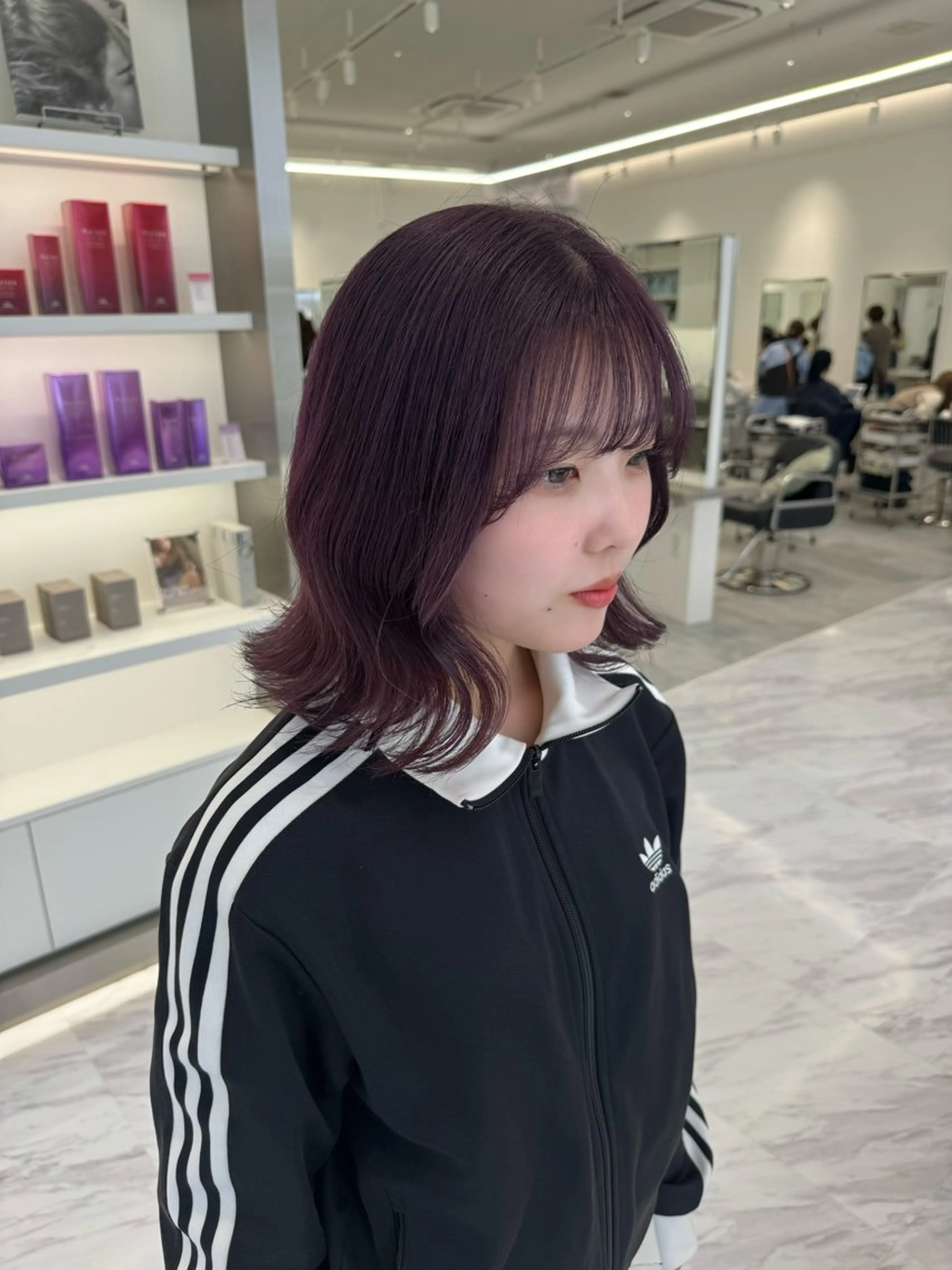 ミディアム カラー ヘアカラー ParveMix🍀 藤原愛未のヘアスタイル