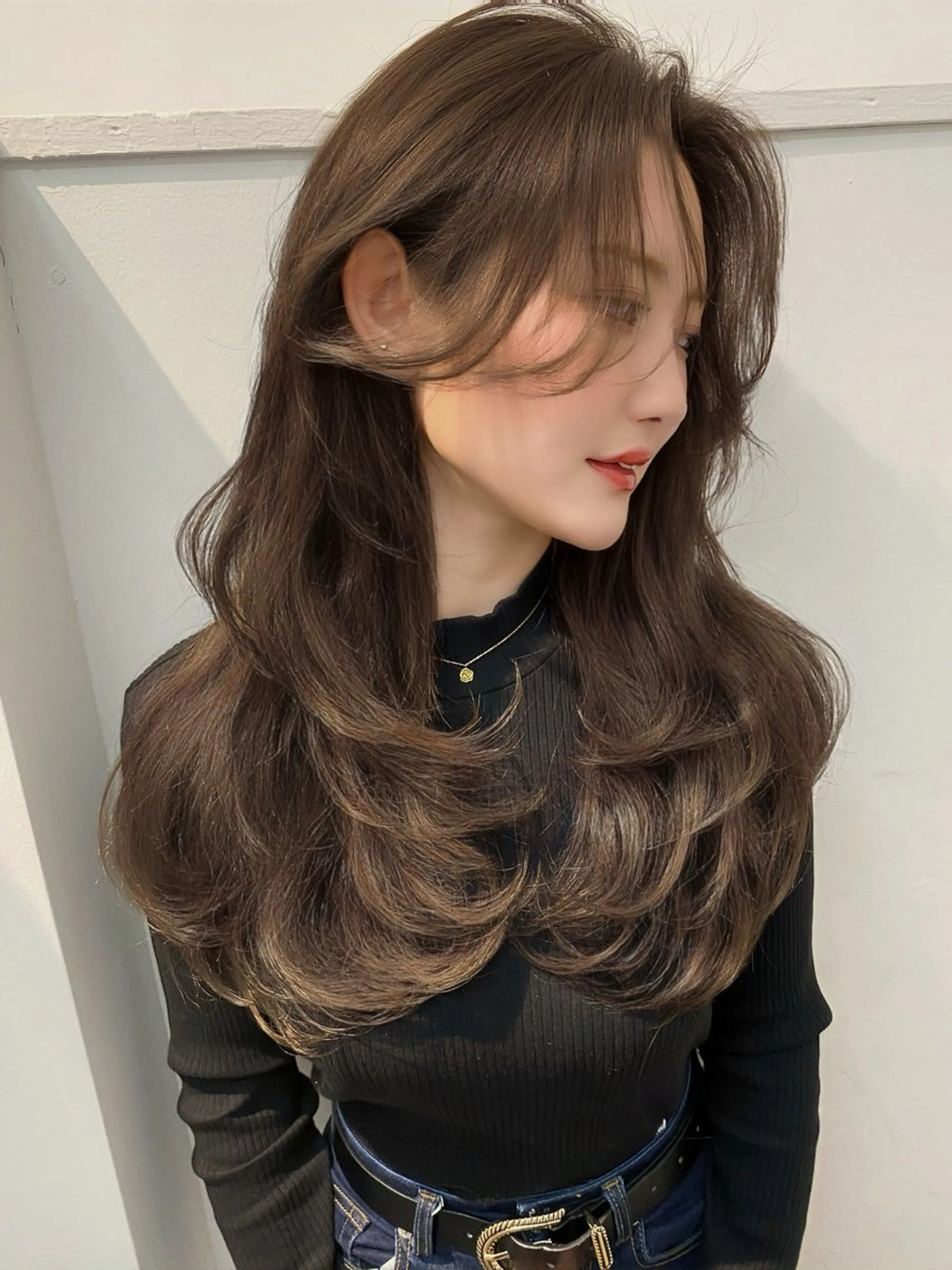 セミロング 韓×中くびれヘア💋 髪質改善宇塚元哉💓のヘアスタイル