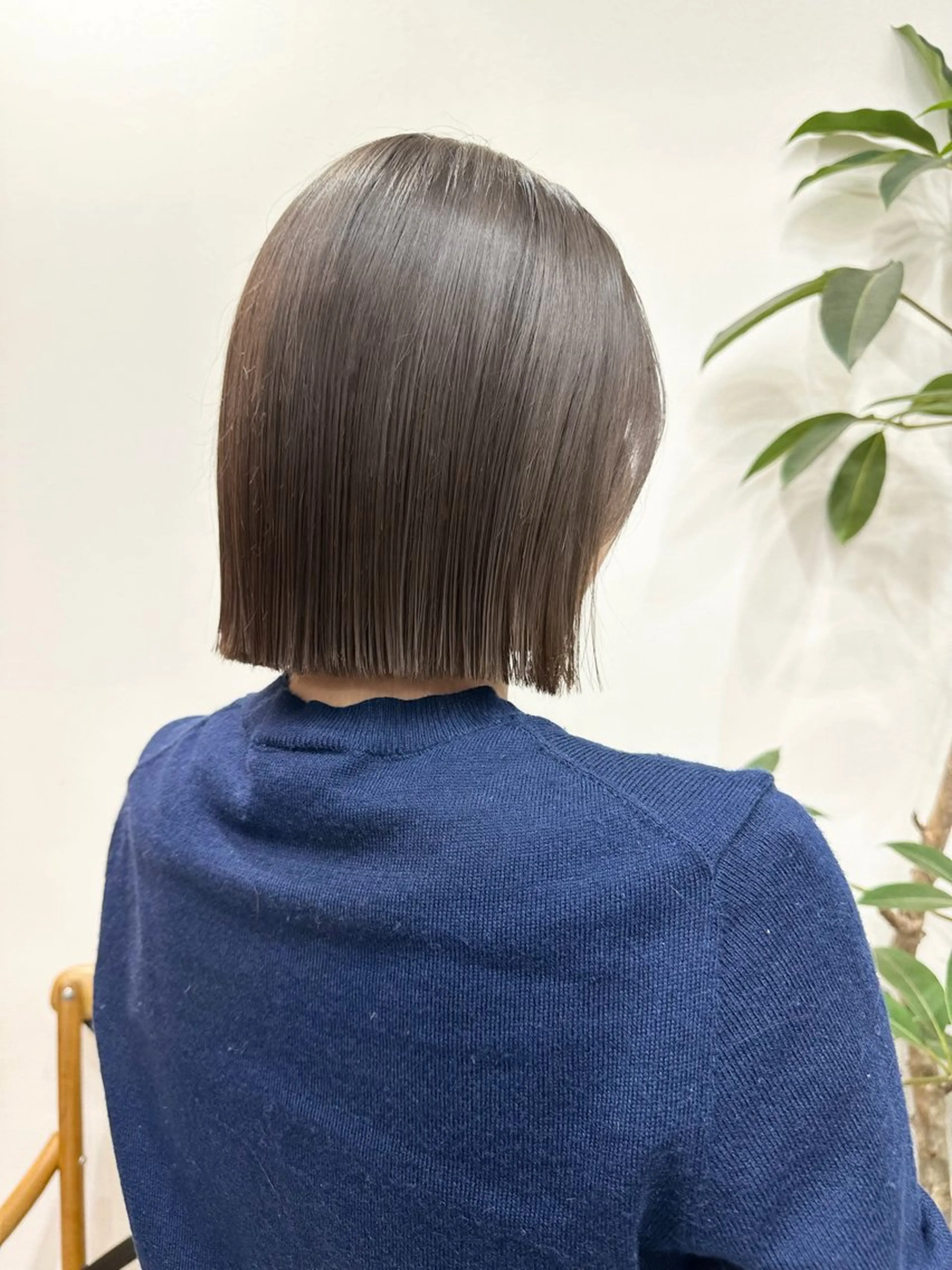 ショート 切りっぱなしボブ ボブ カット ヘアカラー トリートメント ✨透明感カラー/縮毛 恵比寿HAYATO✨のヘアスタイル