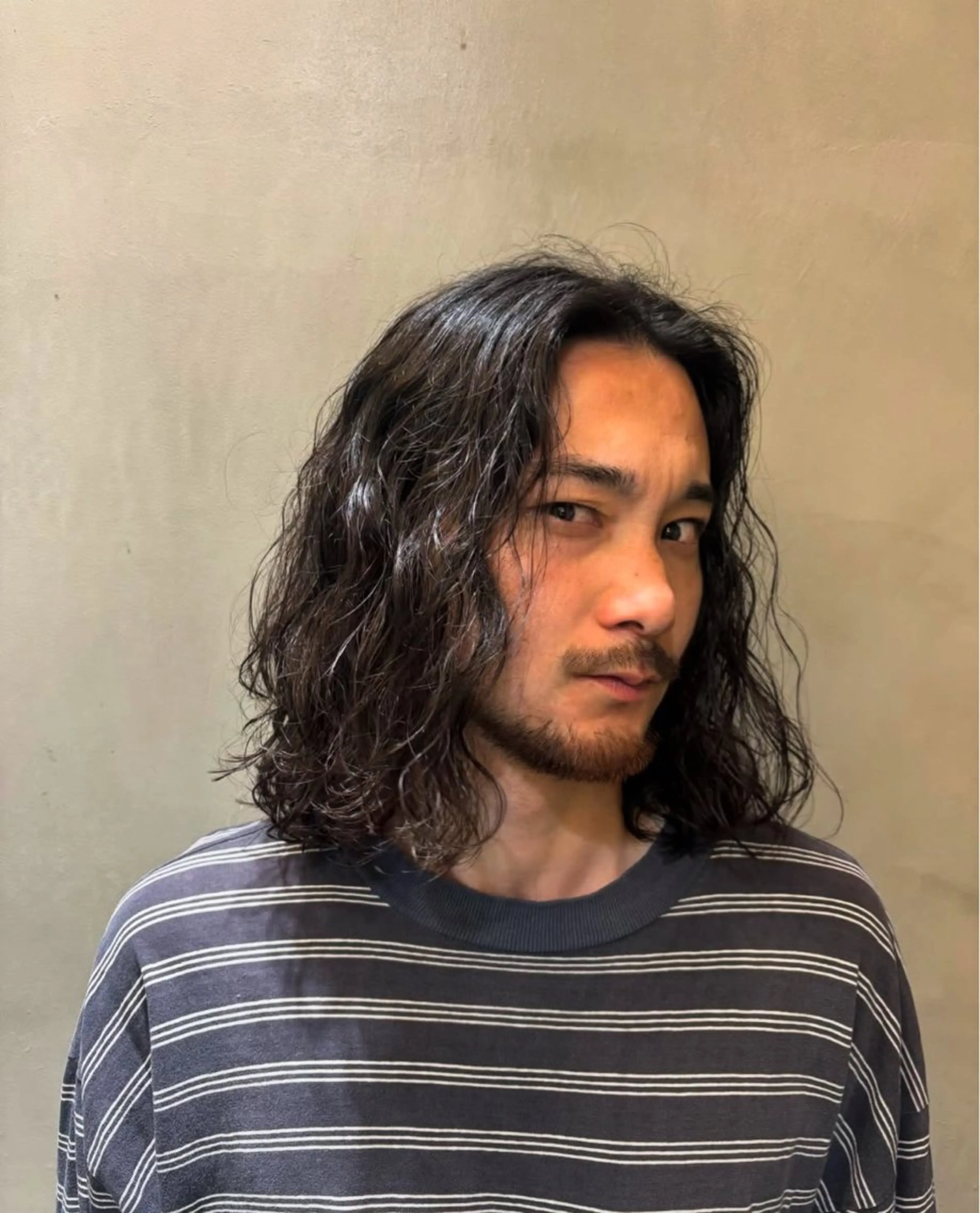 ミディアム パーマ メンズ カット パーマ トリートメント 💈メンズ特化💈 テッペイのヘアスタイル