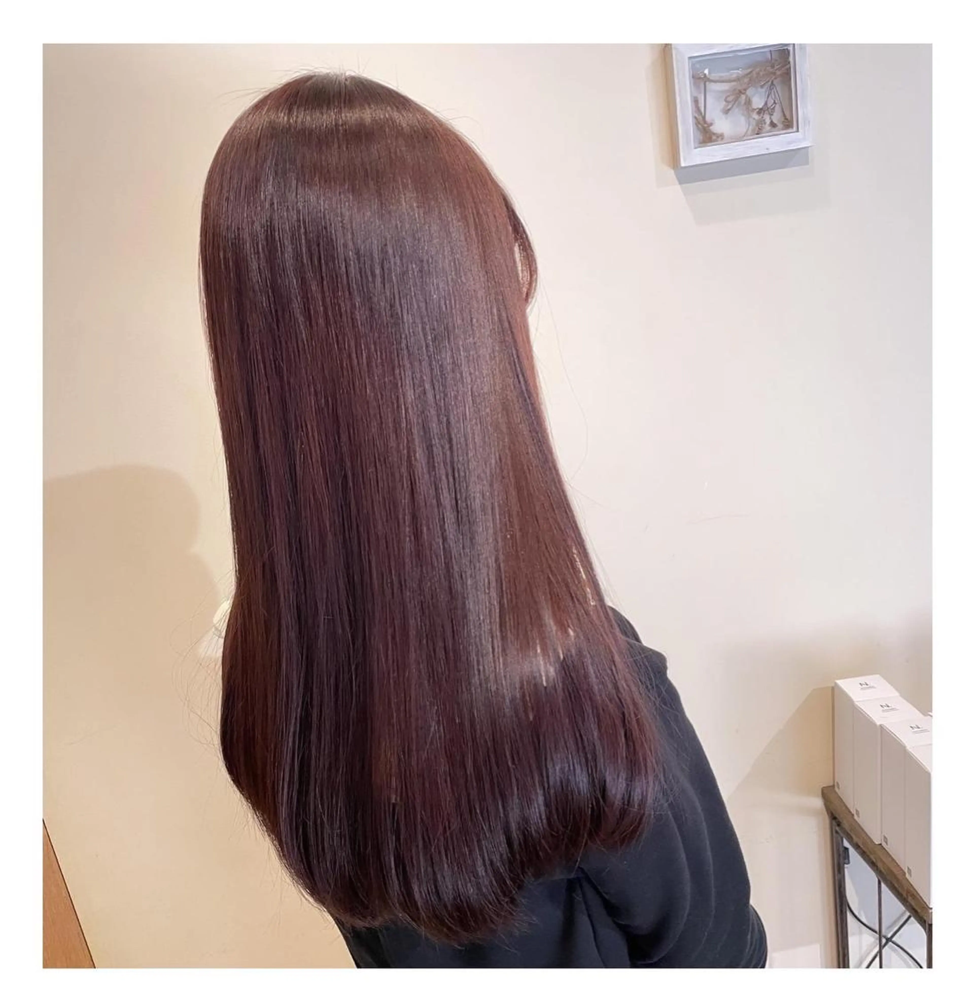 ロング カラー ブリーチ ブリーチなしカラー ローズカラー ❁⃘ ち だ り さ ❁⃘のヘアスタイル