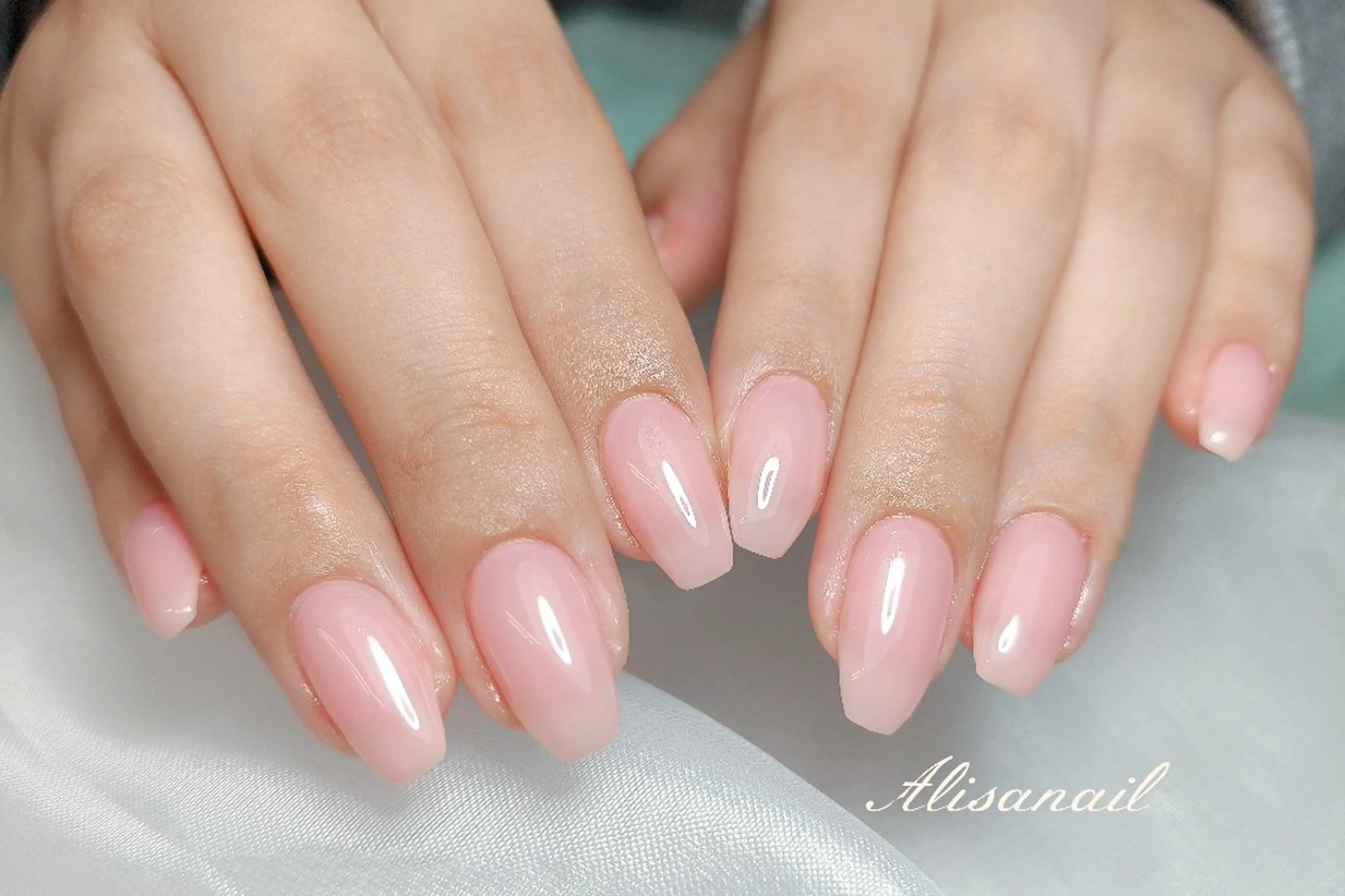 ネイル オフィスネイル ワンカラーネイル ピンク エ ンのネイルデザイン