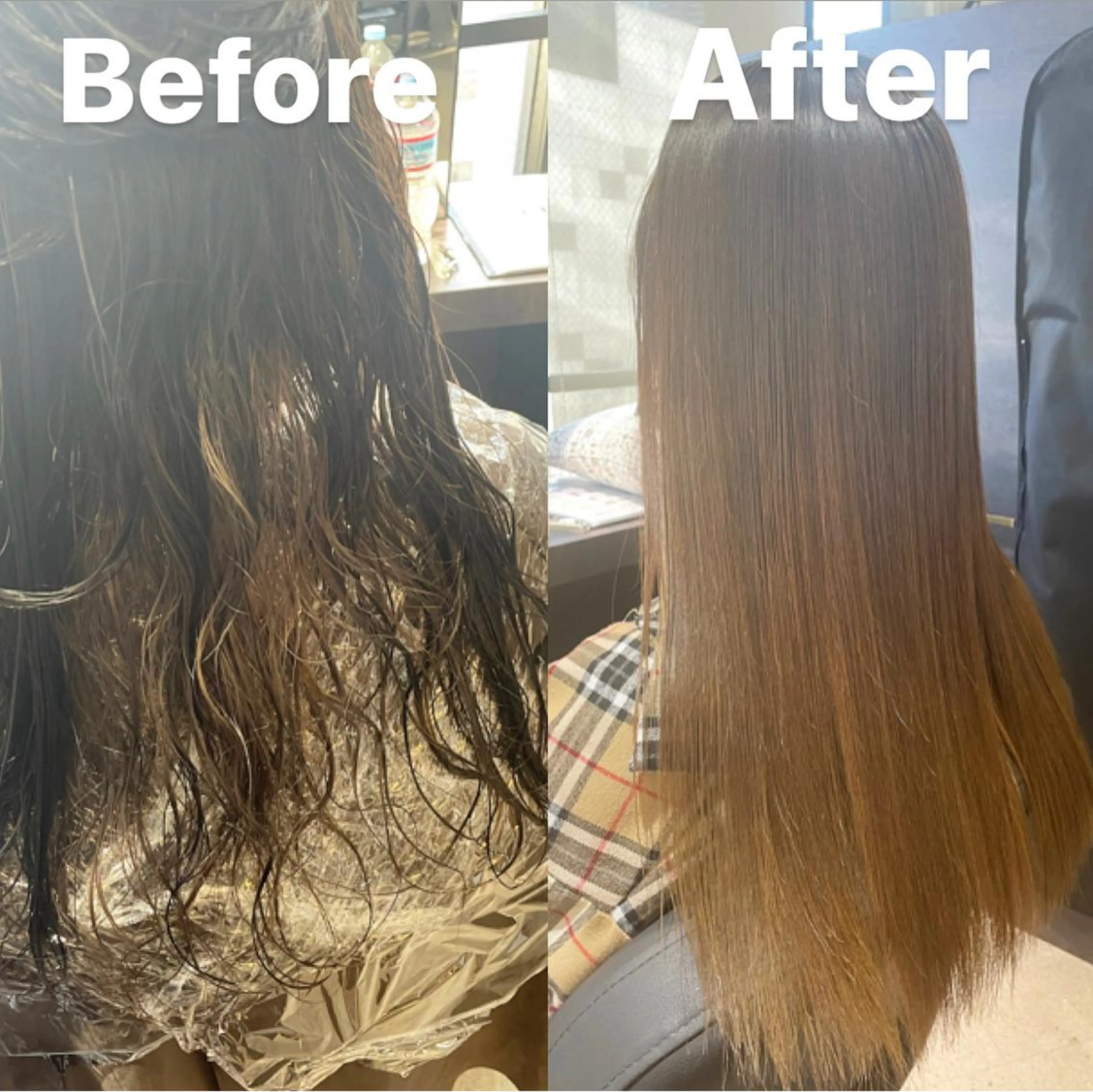 ロング カラー 酸性ストレート ショート/脱白髪染め ☆宇﨑悠実のヘアスタイル