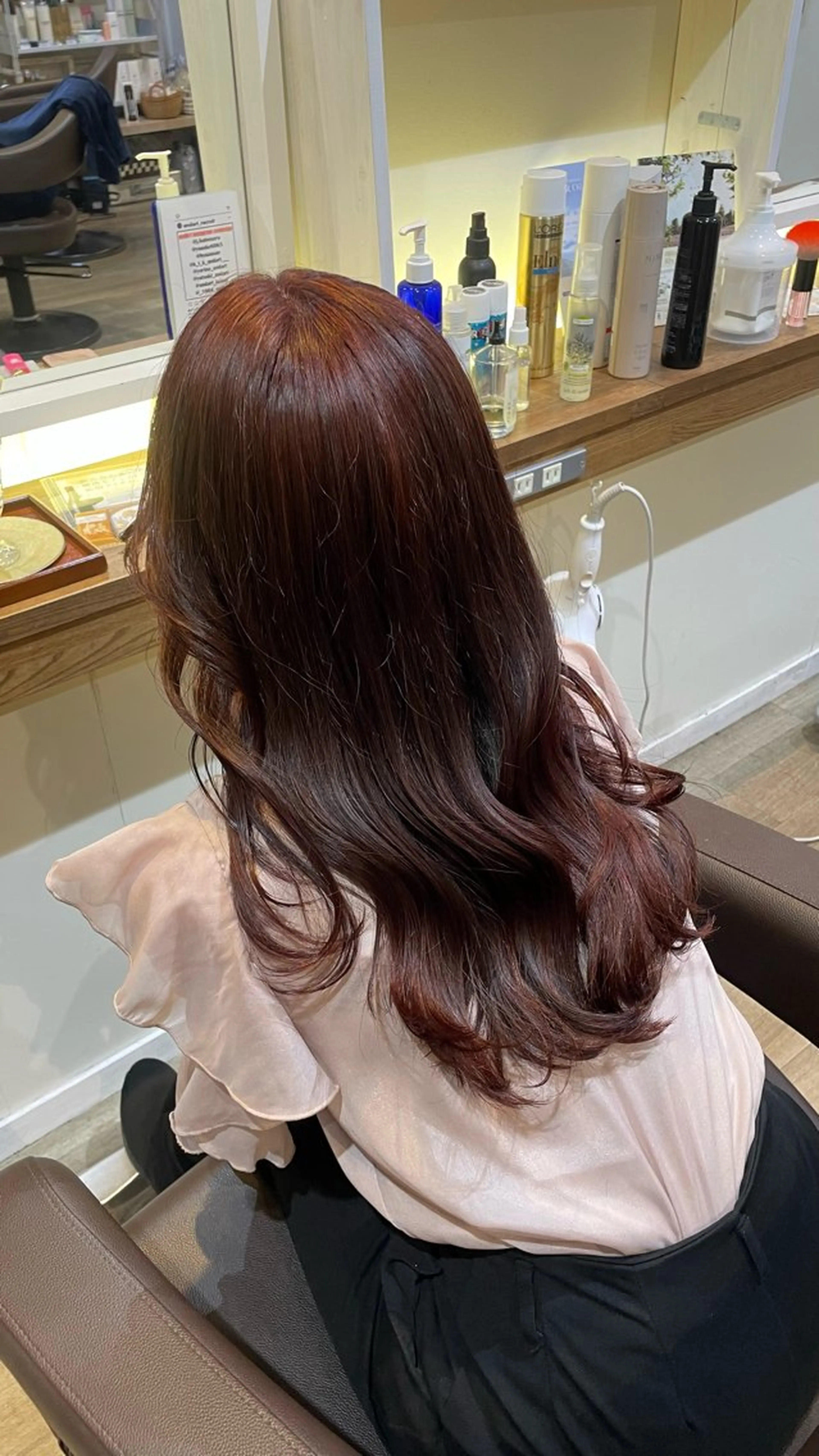 セミロング ヘアカラー トリートメント 🎀ハイトーン/ 艶カラー/夕月🎀のヘアスタイル