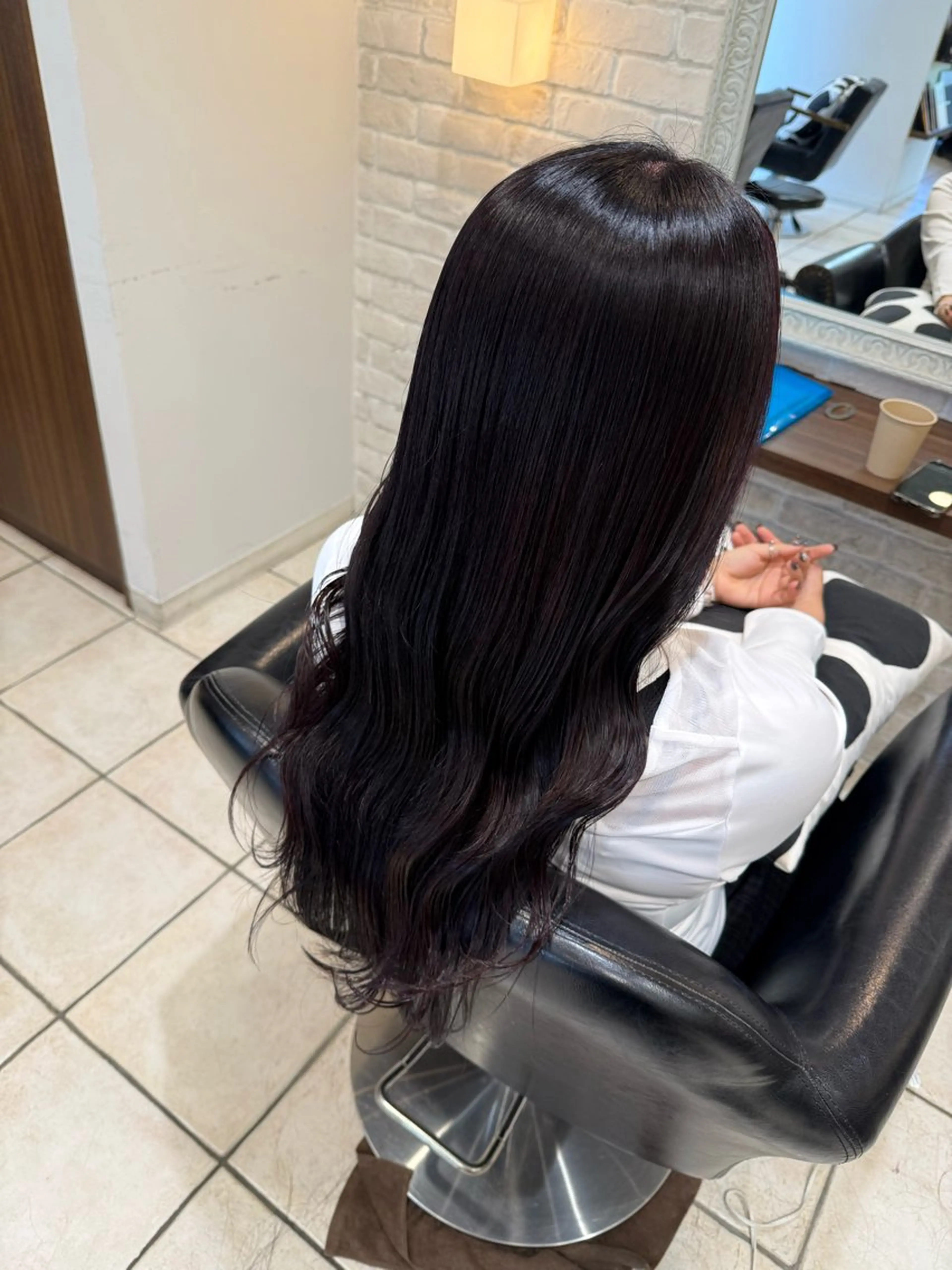 ロング ボブ 韓国風ヘア レイヤーカット 🩵RIKO🩵 透明感カラー🫧のヘアスタイル