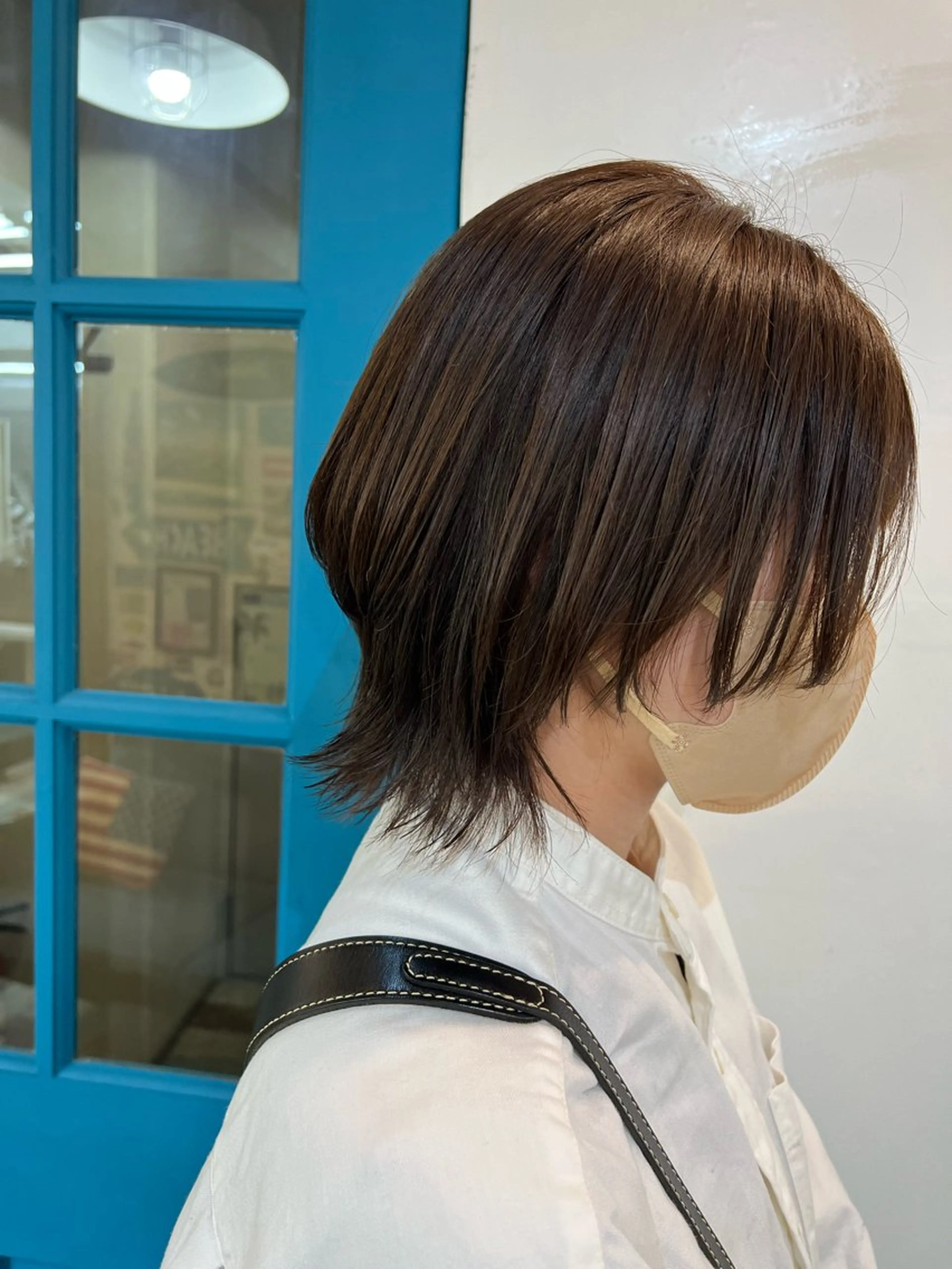 ショート カラー イヤリングカラー レイヤーカット ウルフカット KANA/ボブ/ インナーカラー/艶髪のヘアスタイル