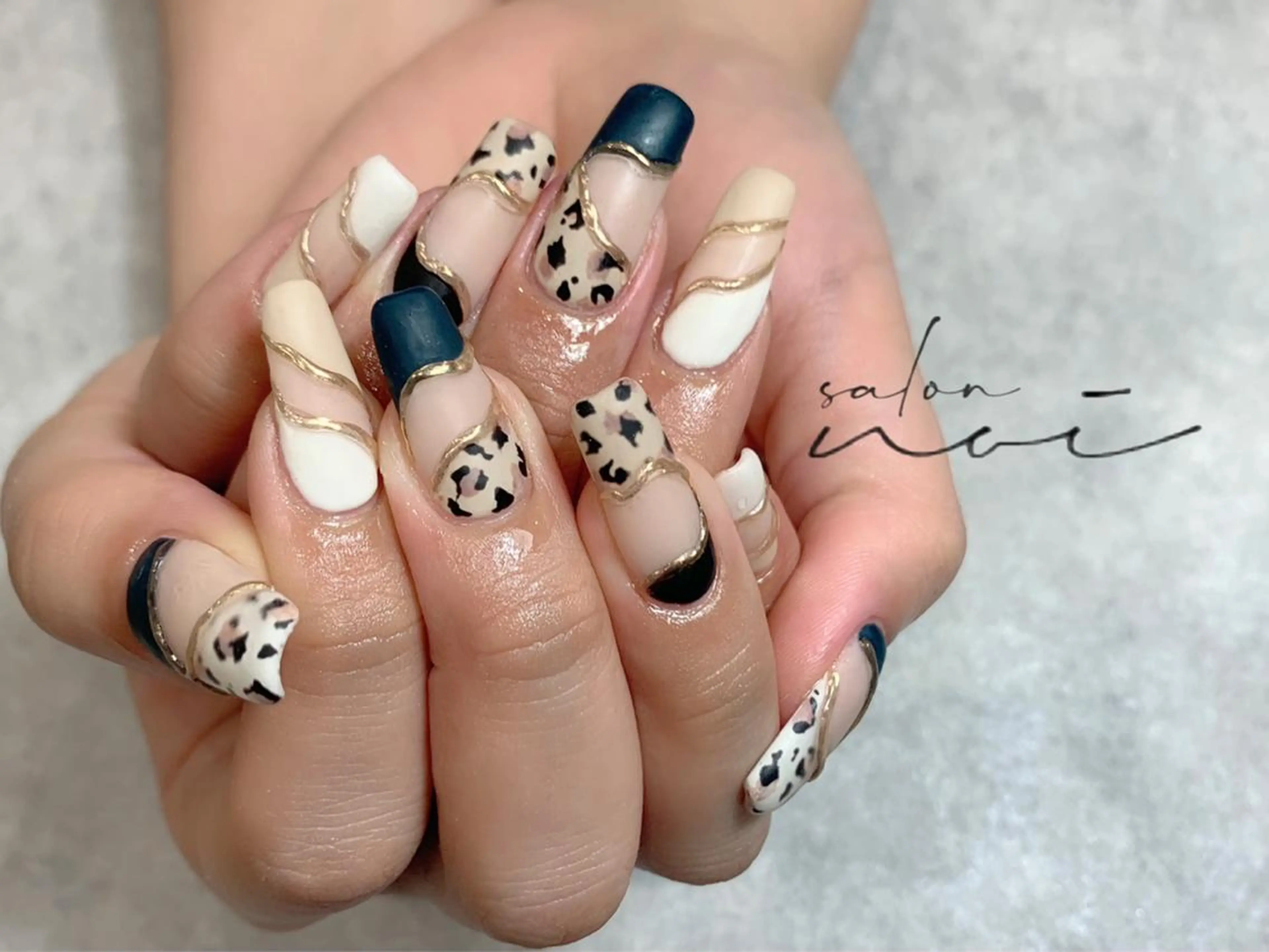 ネイル アニマル柄 持ち込み salon noiのネイルデザイン
