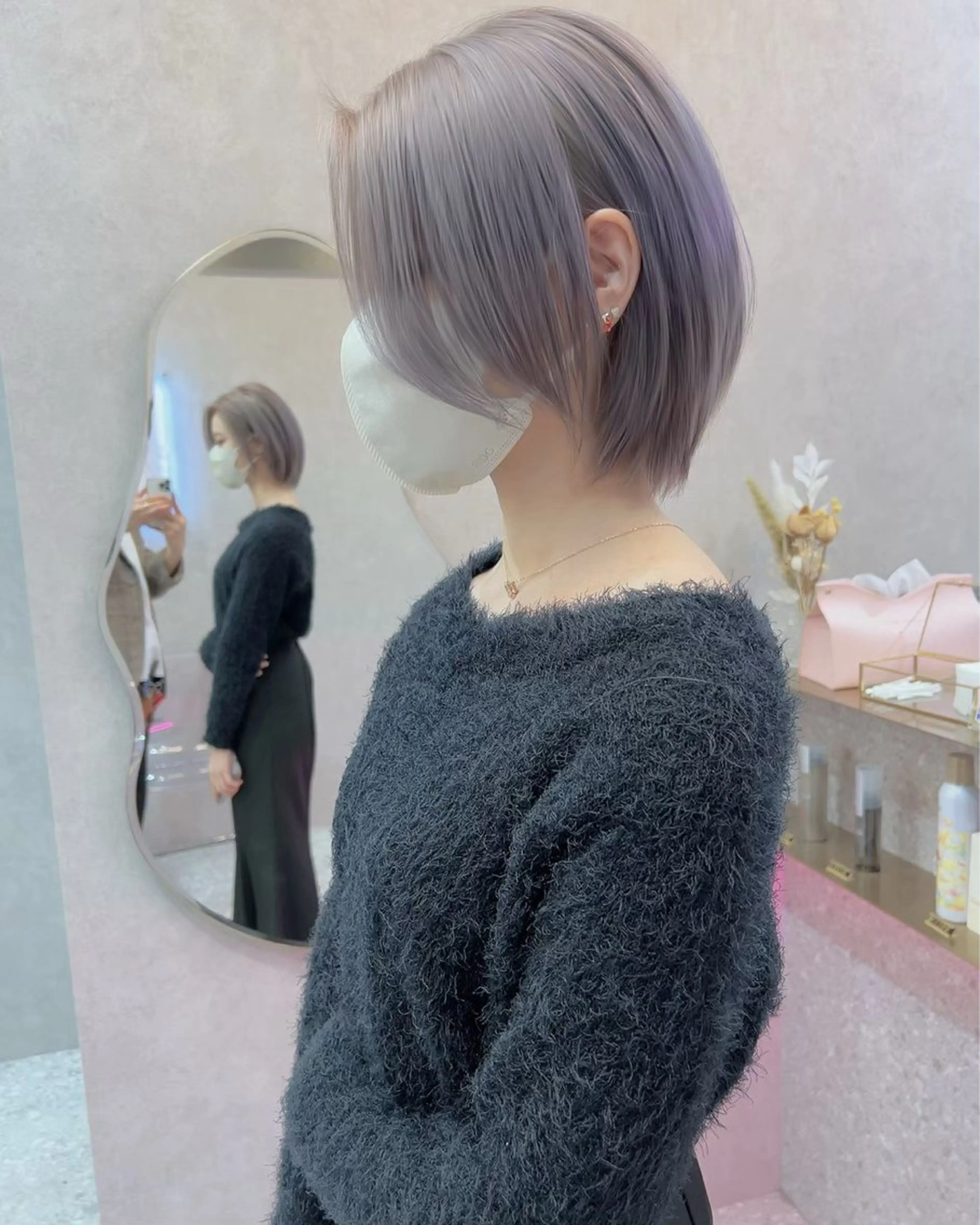 ショート カラー シルバー 似合わせカラー× ウルフカット/ホマレのヘアスタイル