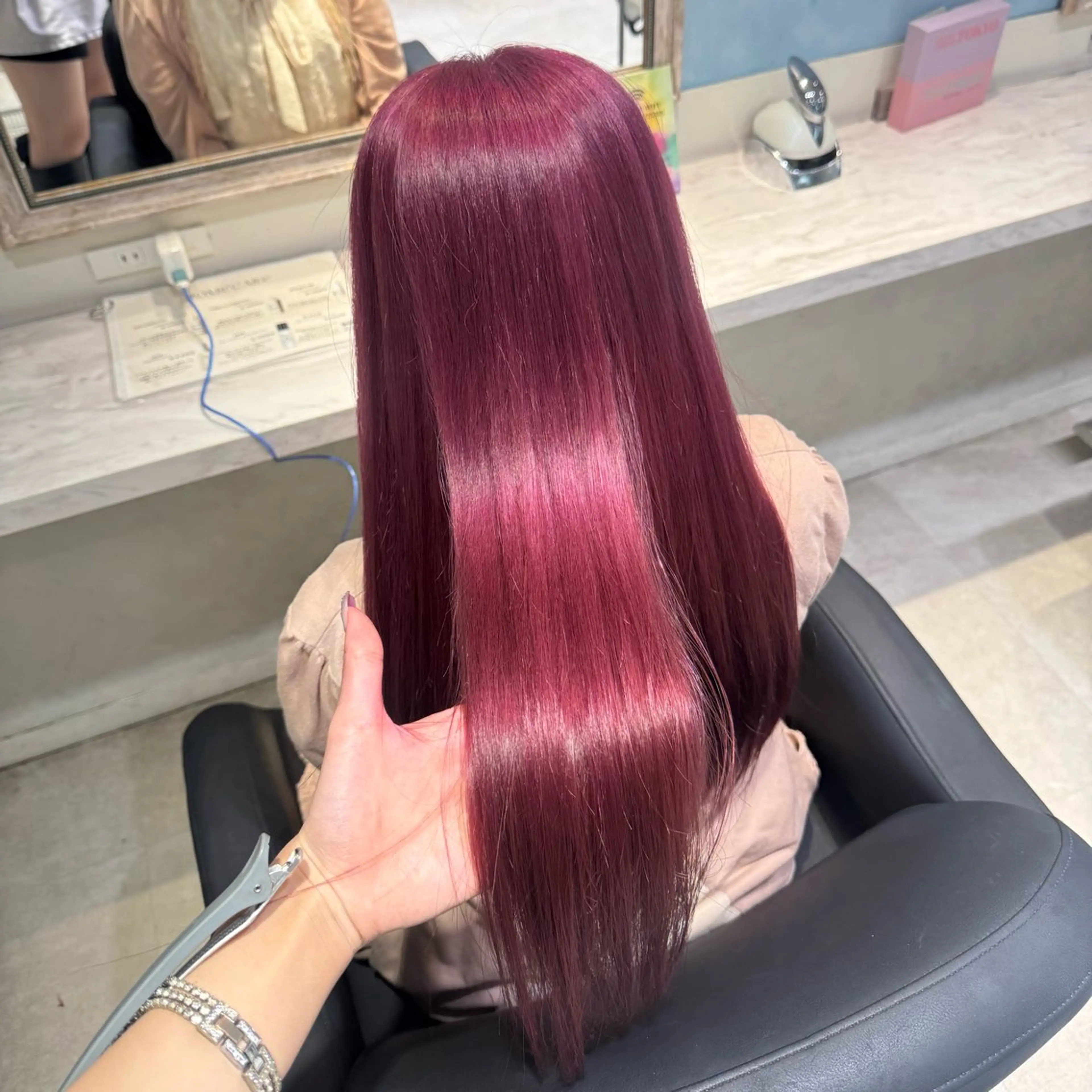 ロング カラー ブリーチ ケアブリーチ ケアカラー 髪質改善 韓国風ヘア ヘアカラー 🦋ブリーチ/カラー 専門AYA💖のヘアスタイル