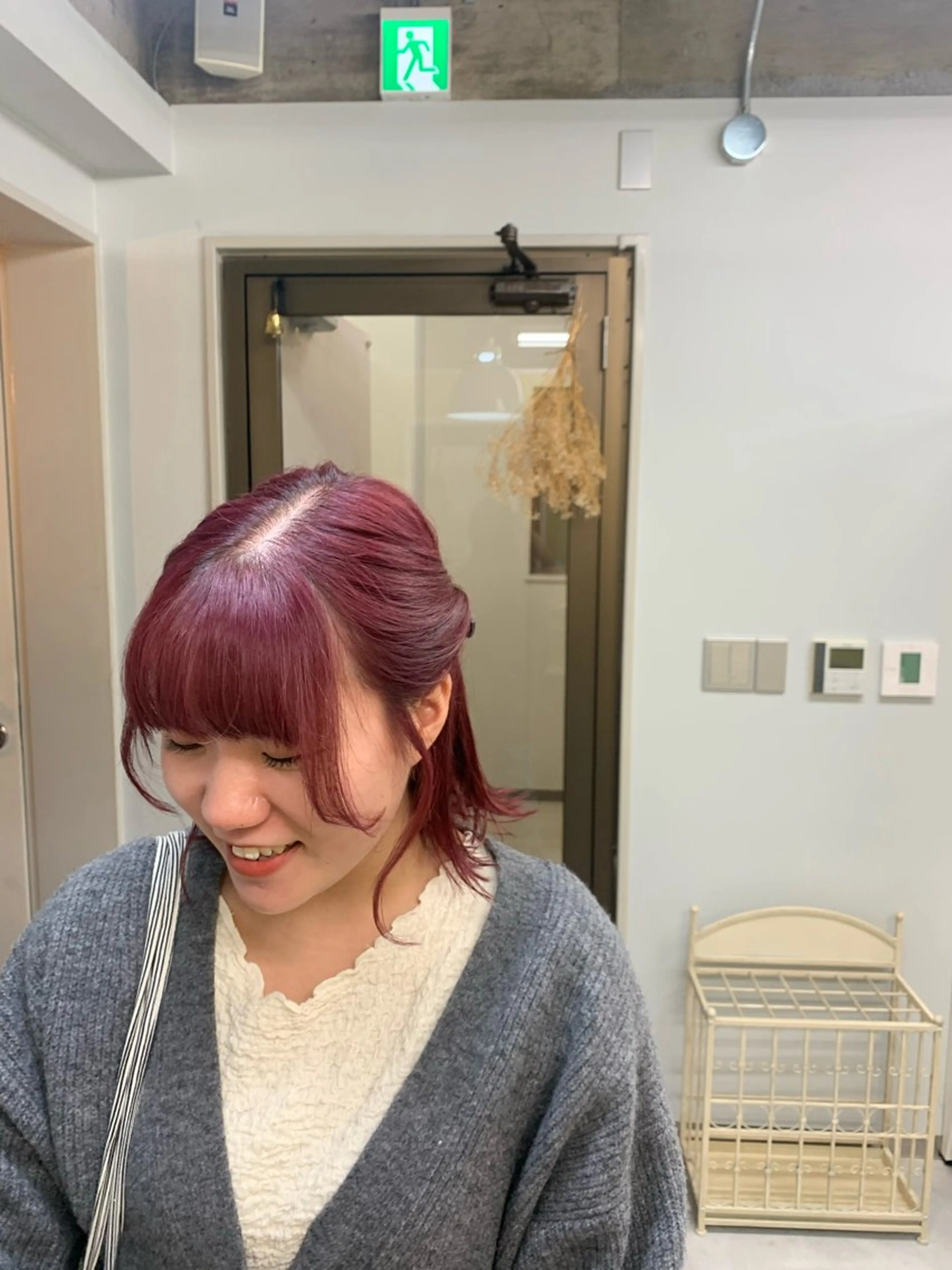 ミディアム カラー ボルドーカラー …a みおのヘアスタイル
