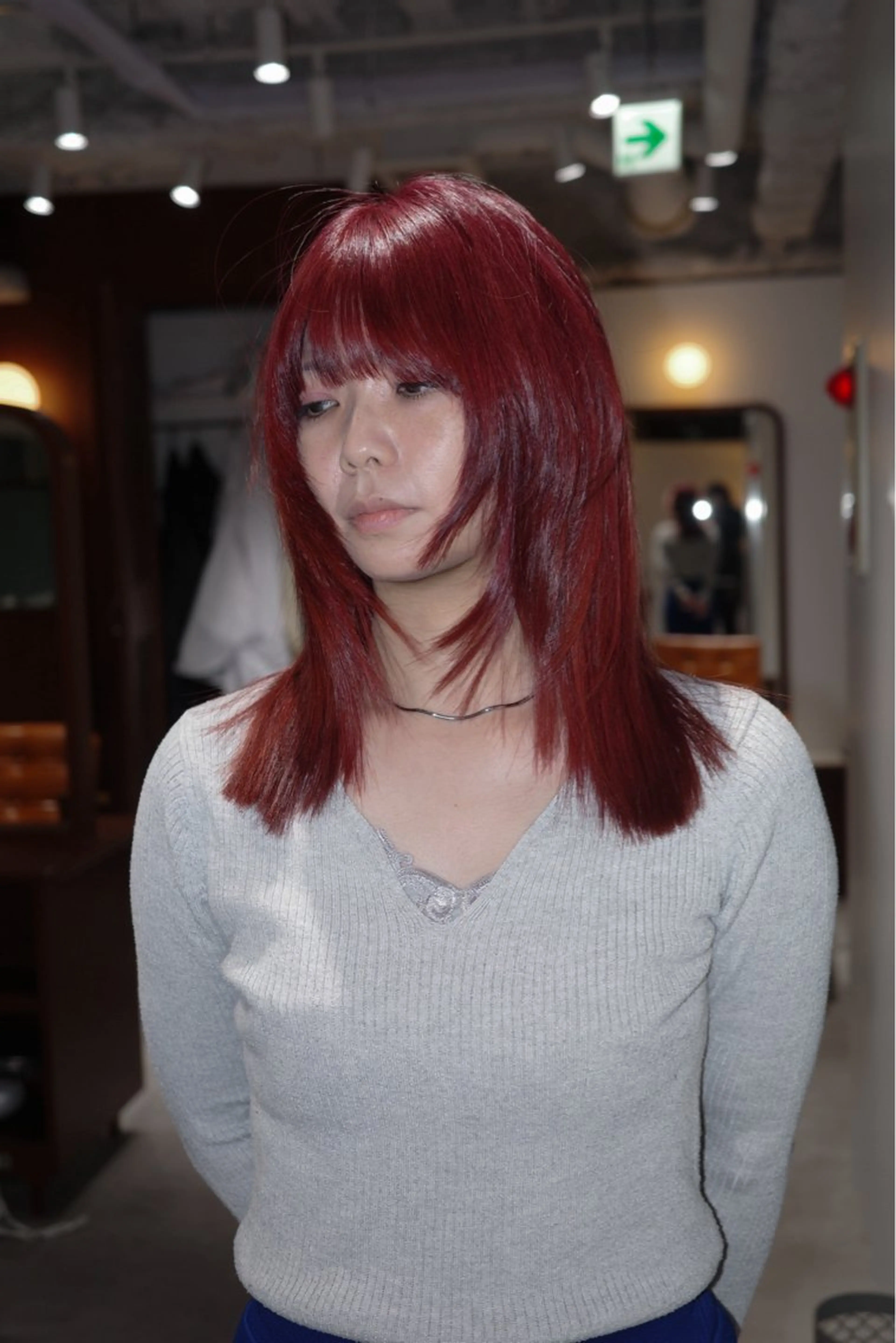 ミディアム カラー ヘアアレンジ カット トリートメント opus 店長大和 レイヤー/赤み消しのヘアスタイル