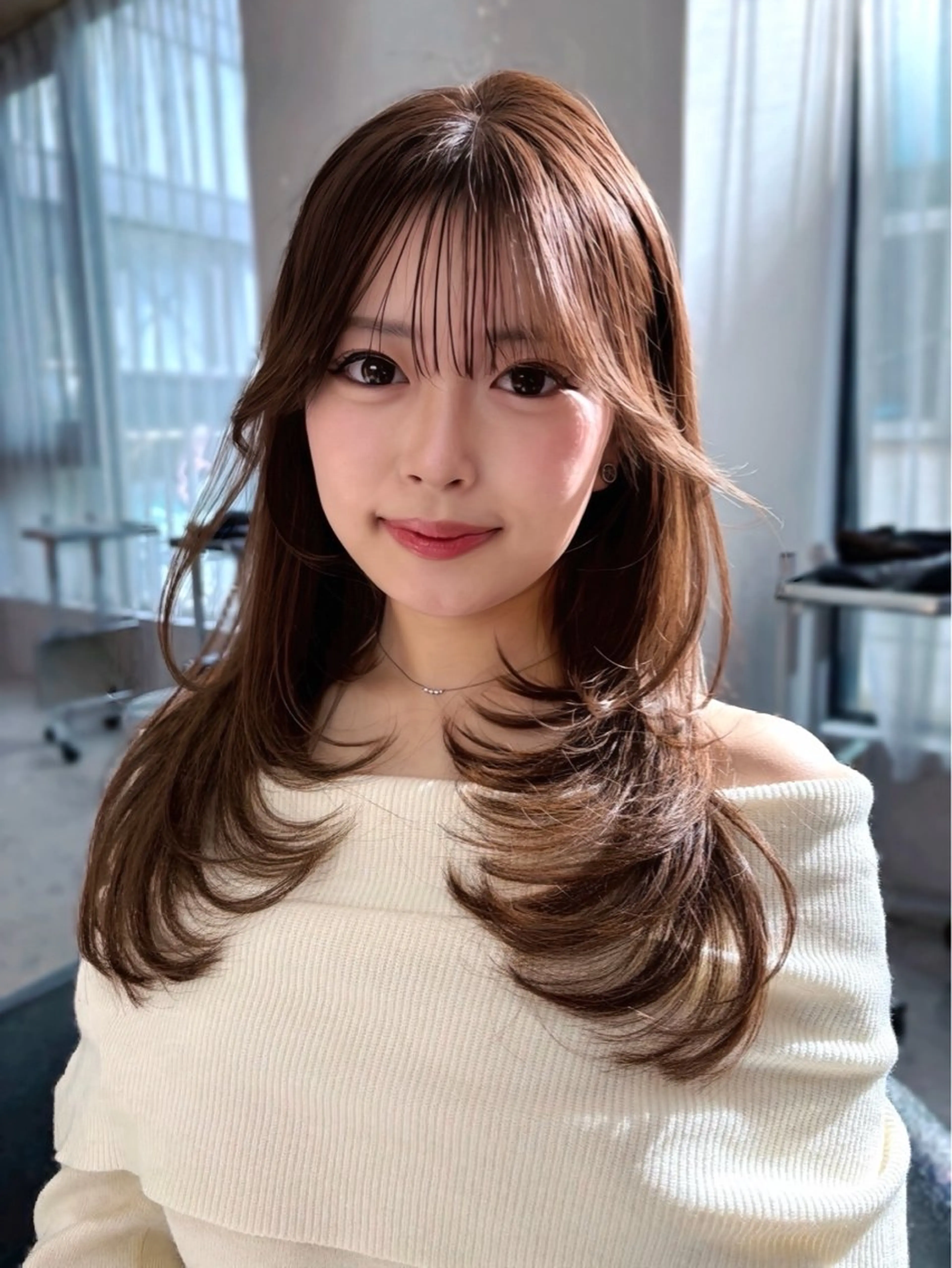 セミロング カット ヘアカラー 木串 楽人のヘアスタイル