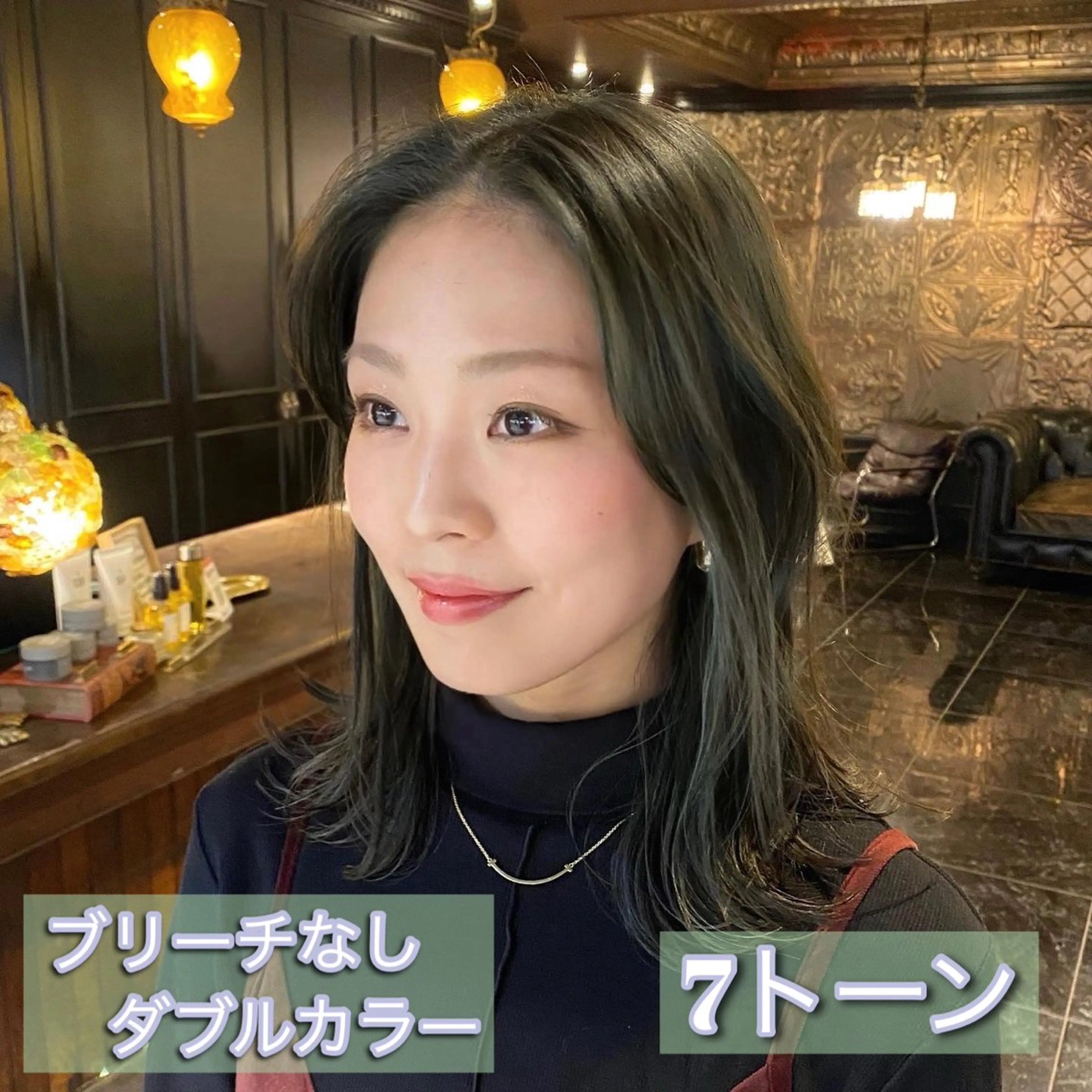 ミディアム カラー ブリーチ ダブルカラー グレージュ ブリーチなしカラー オリーブグレージュ カット ヘアカラー 透明感カラー🌿 グレージュ🐺陽介のヘアスタイル
