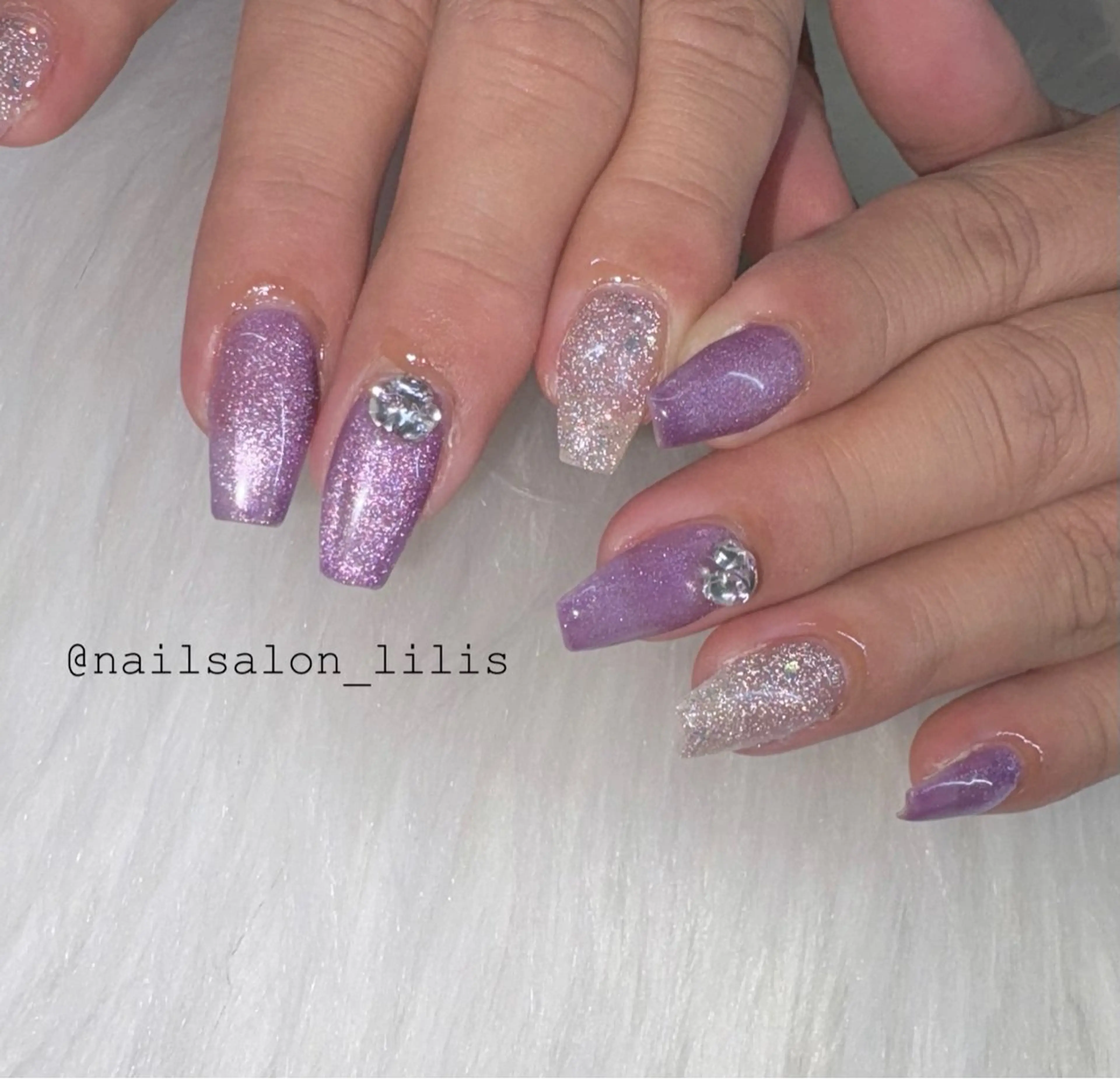 ネイル フラッシュネイル マグネットネイル nailsalon Lilisのネイルデザイン