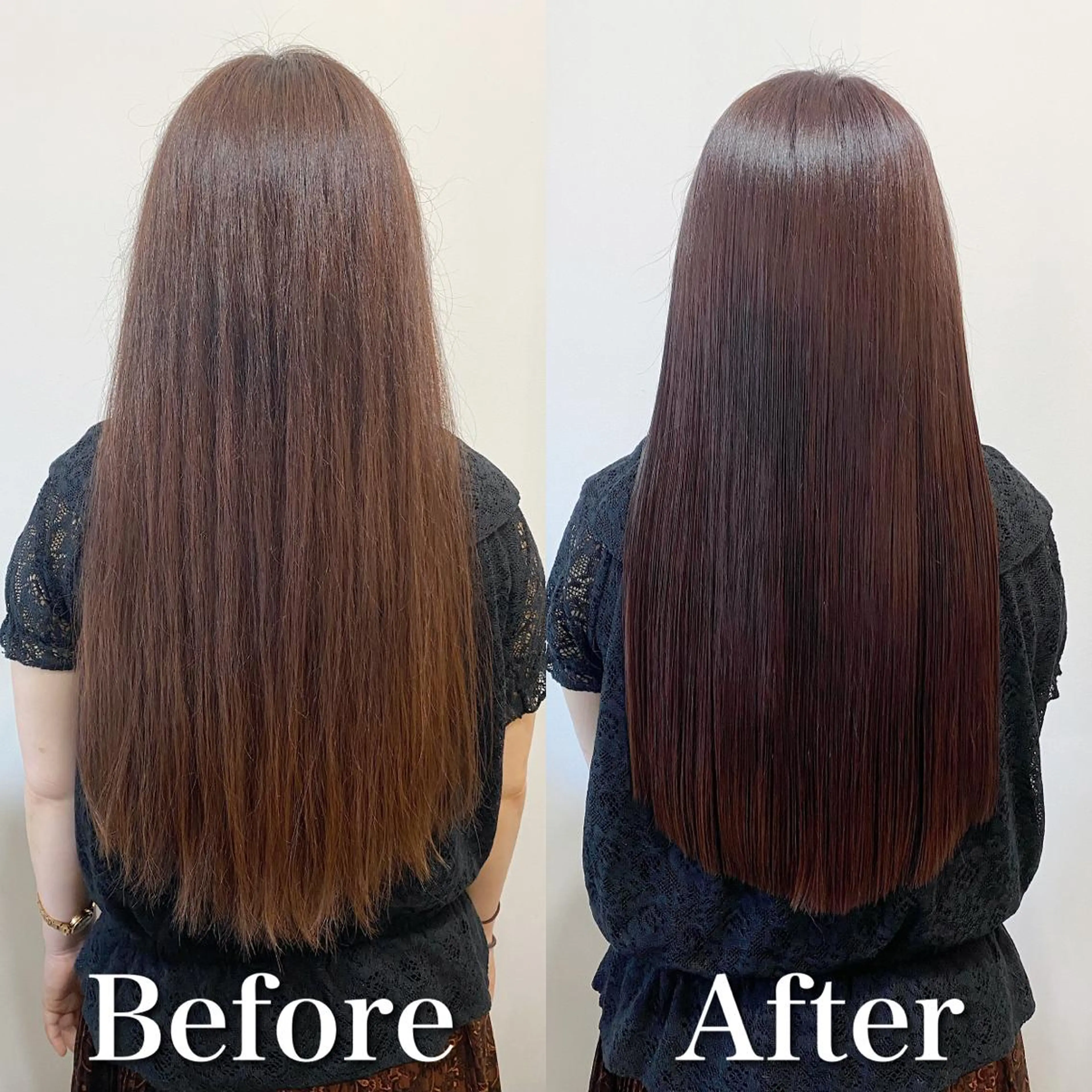 ロング カラー ルビー バイオレットカラー 髪質改善 ロング トリートメント 髪質改善特化 安東駿介のヘアスタイル