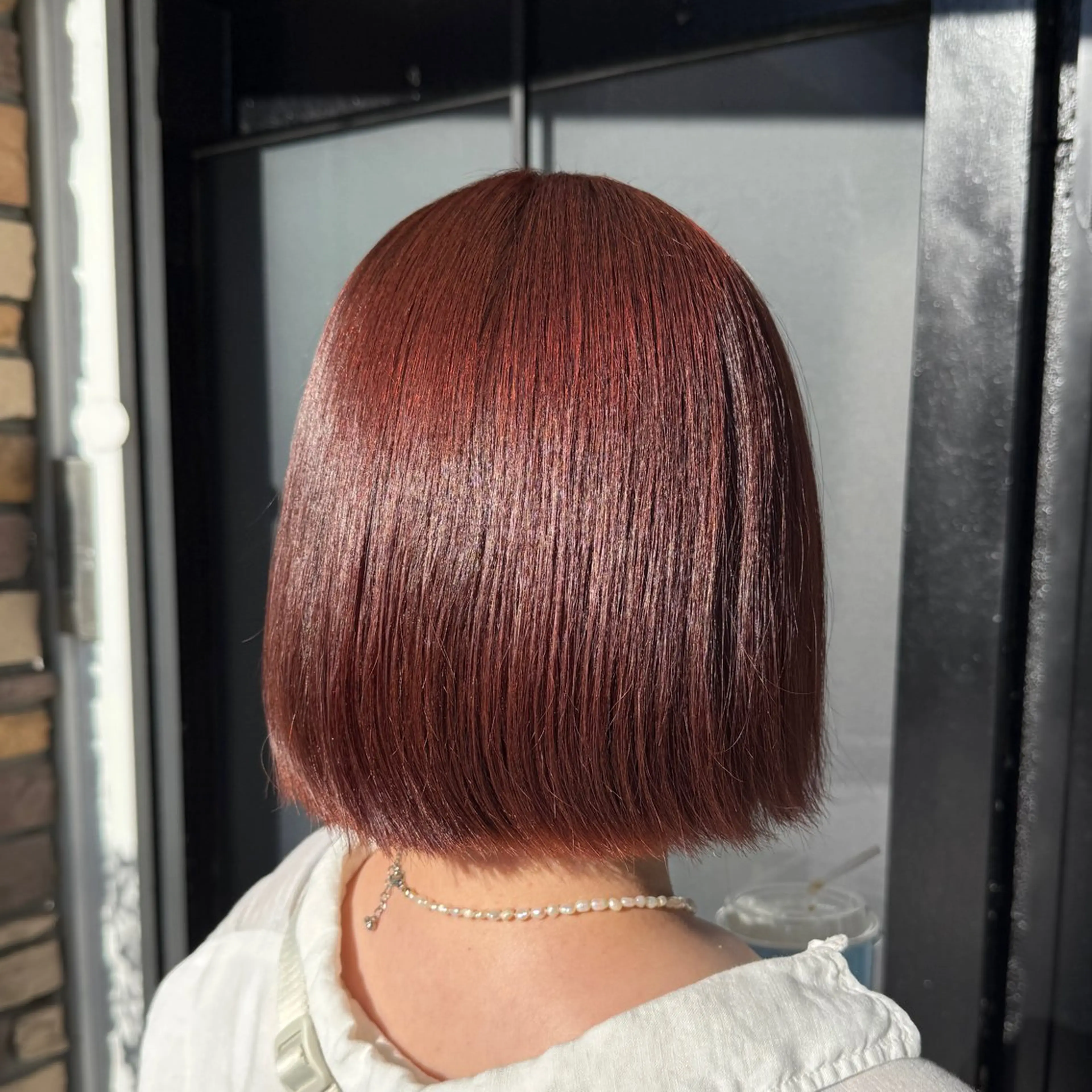 ショート カラー ブラウンカラー レッドカラー レッドブラウン 透明感カラー/パーマ 🌀アオノのヘアスタイル