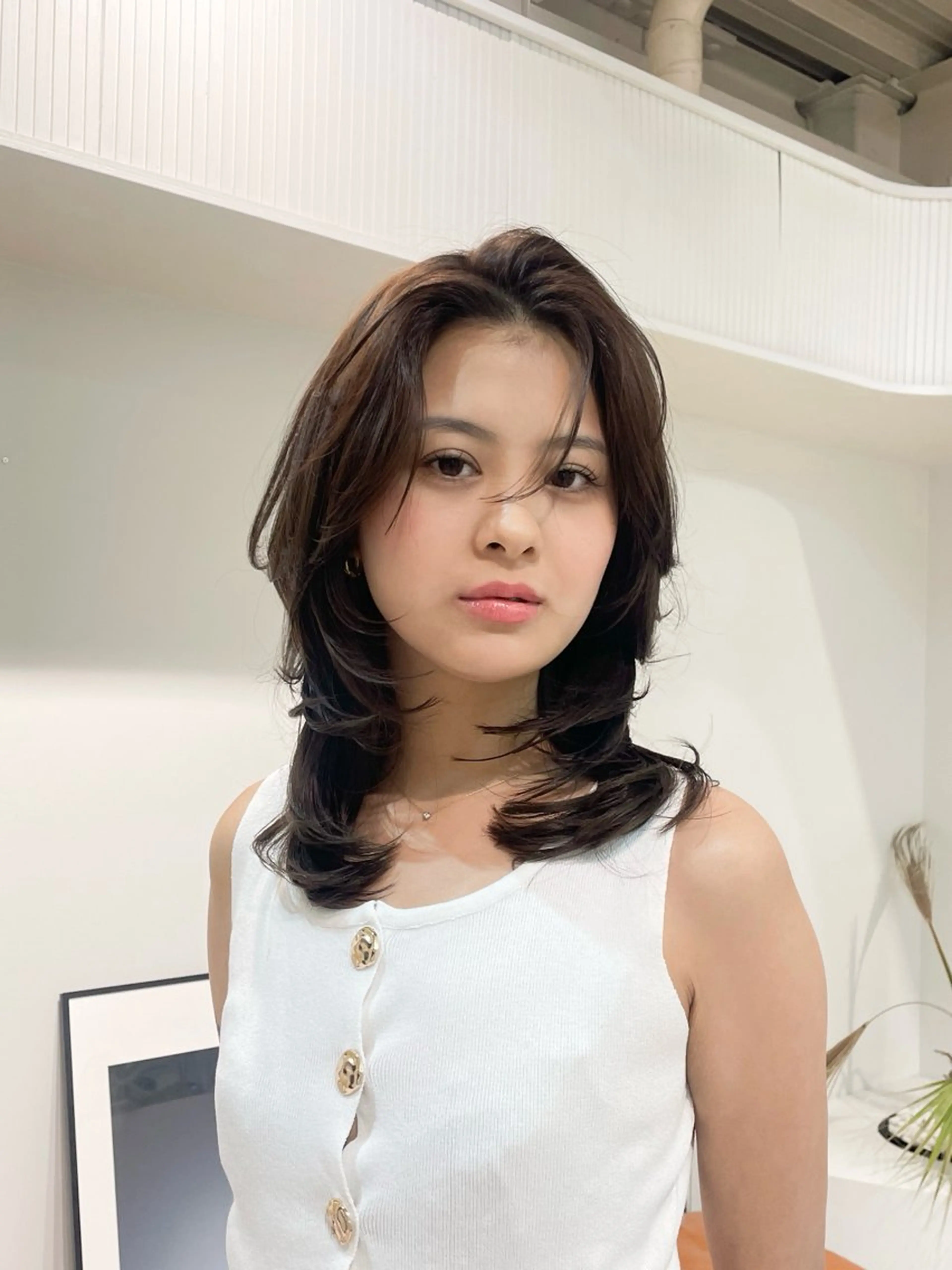 セミロング 石崎 啓太のヘアスタイル