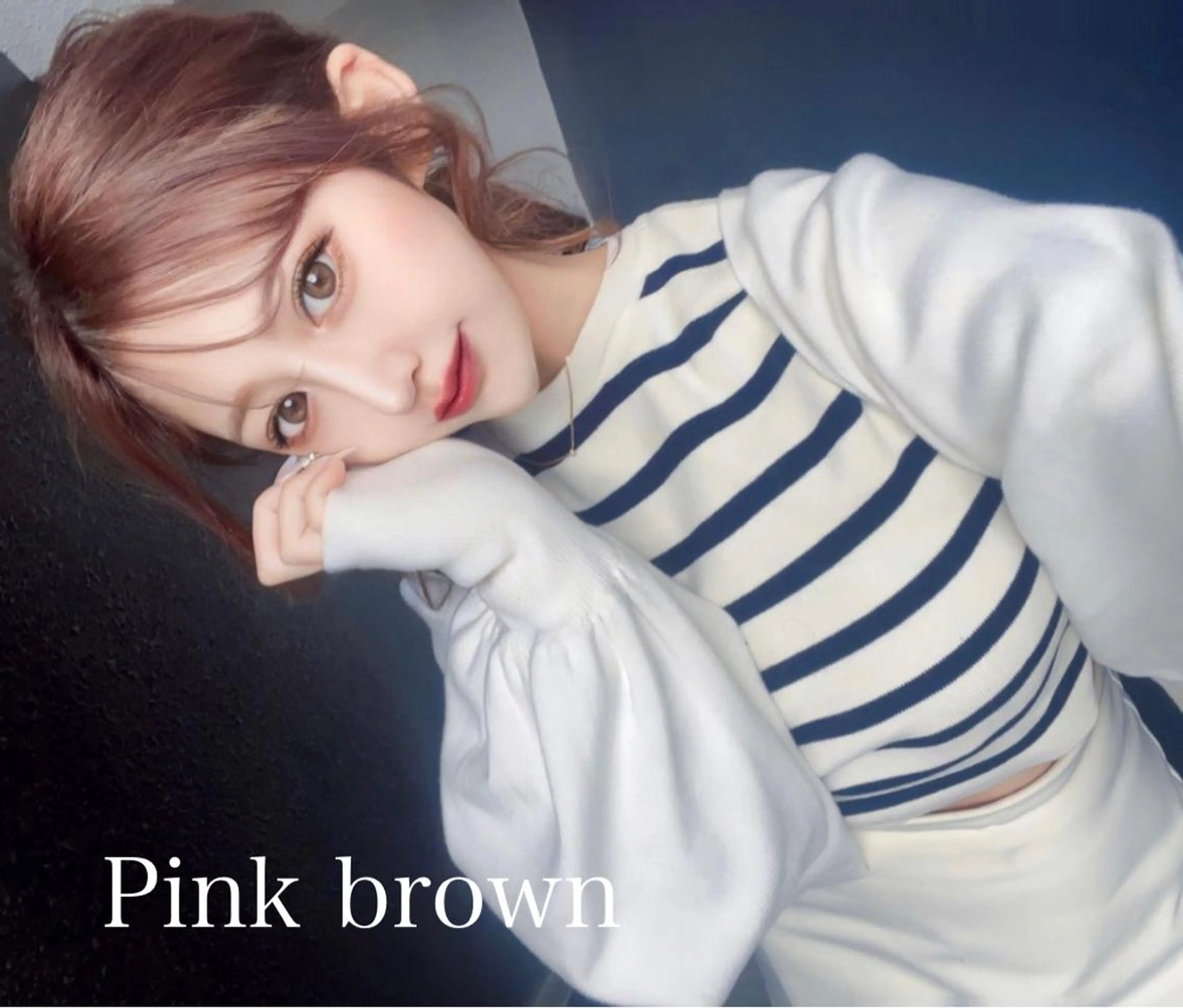 セミロング カラー ブラウンカラー ピンクカラー ピンクブラウン ヘアカラー シシド ユウスケ Aceのヘアスタイル