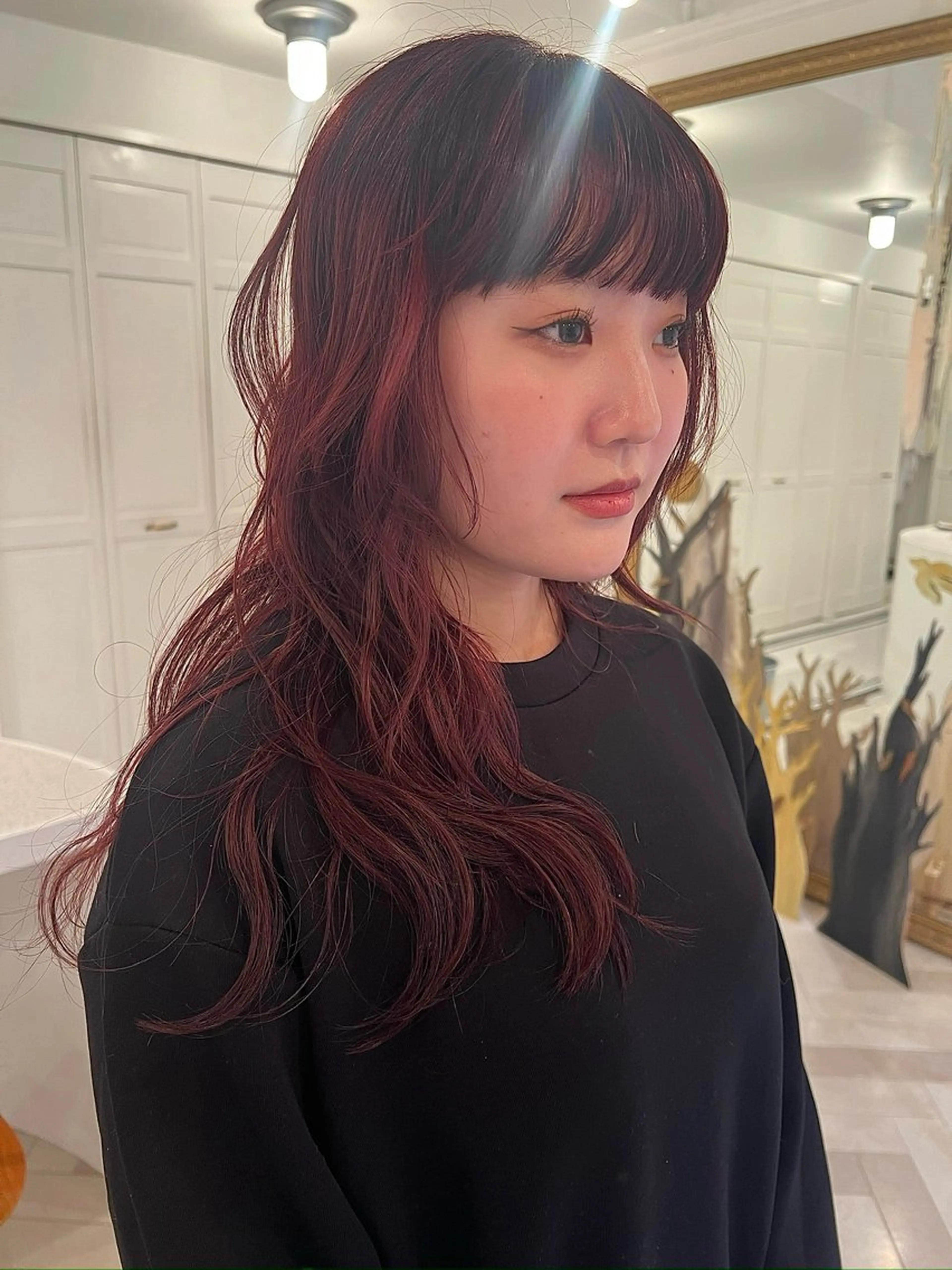 カラー ヘアカラー ブリーチカラー🎀 韓国風/寺門美優のヘアスタイル