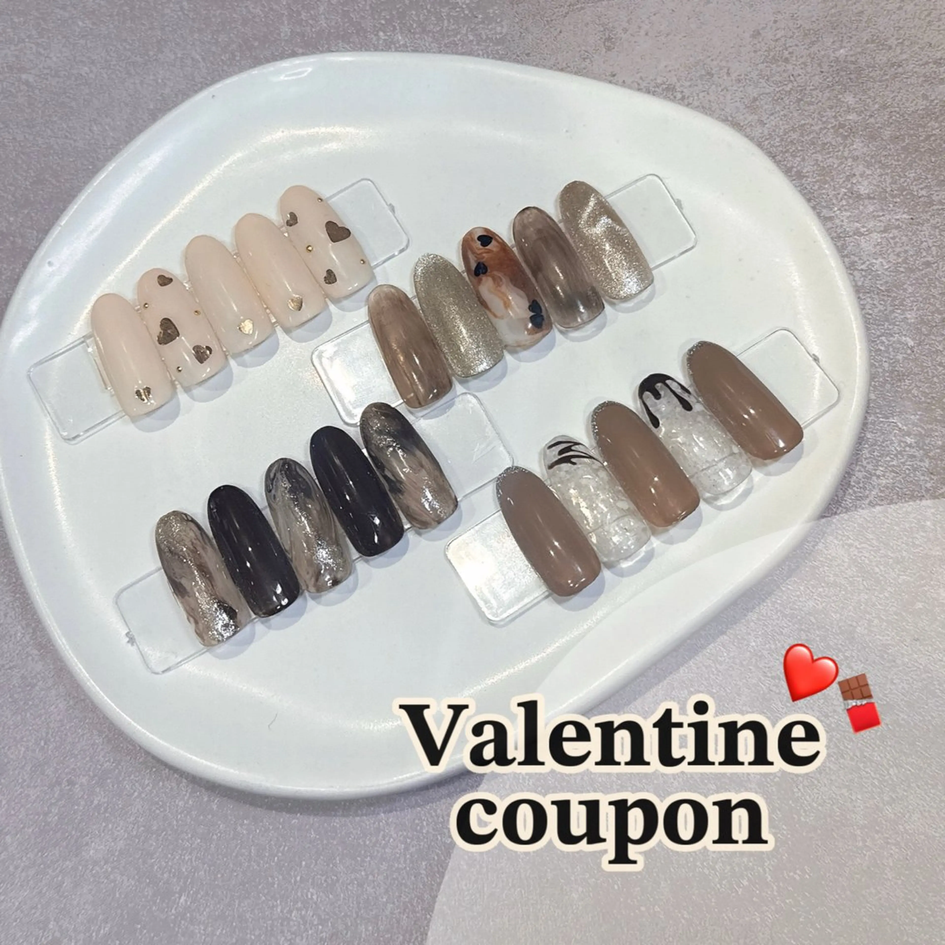 ネイル バレンタイン ️️🤍 yuukiのネイルデザイン