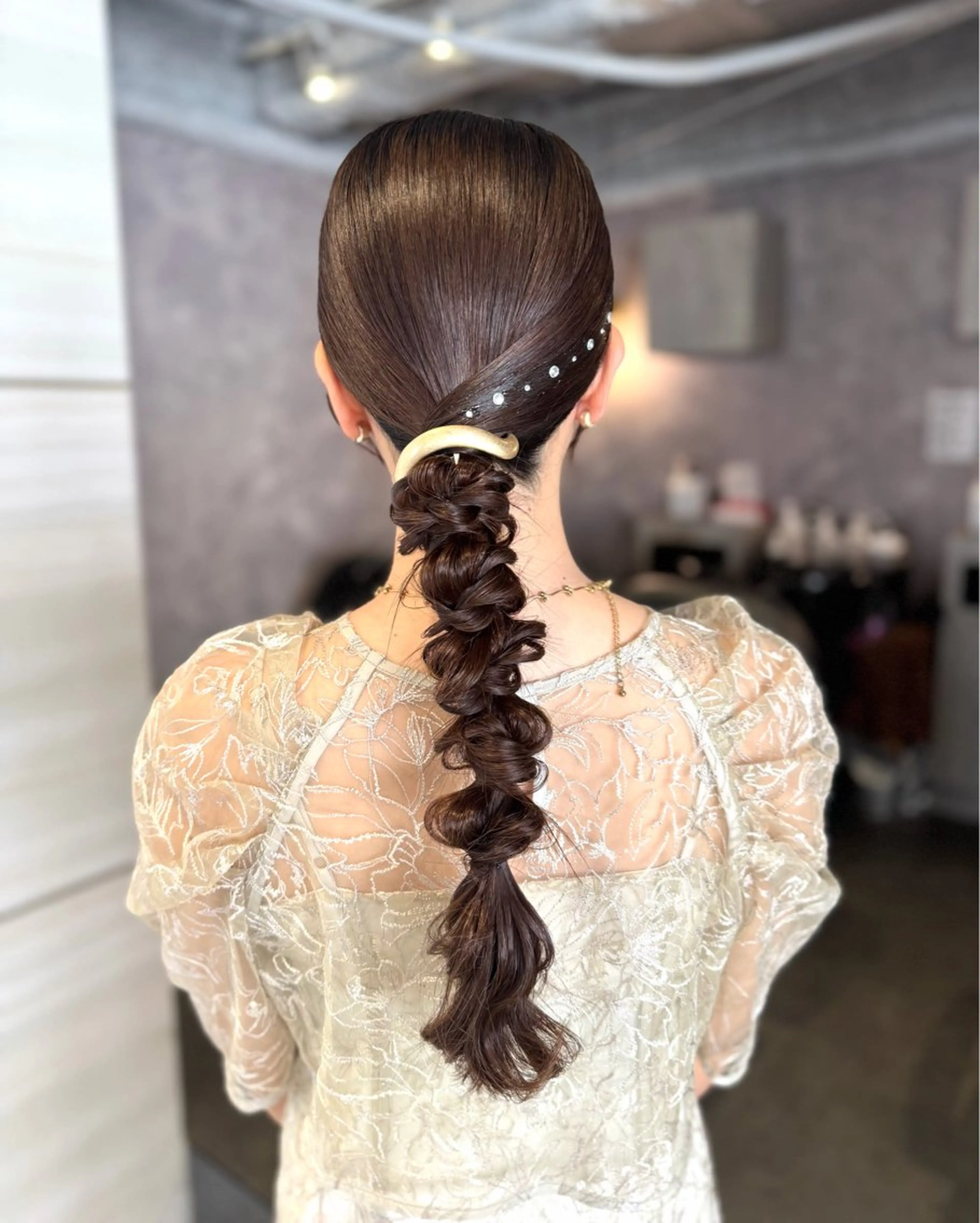 ロング ヘアアレンジ ヘアセット 🩶鈴木茉奈🩶艶髪 /透明感/暖色カラーのヘアスタイル