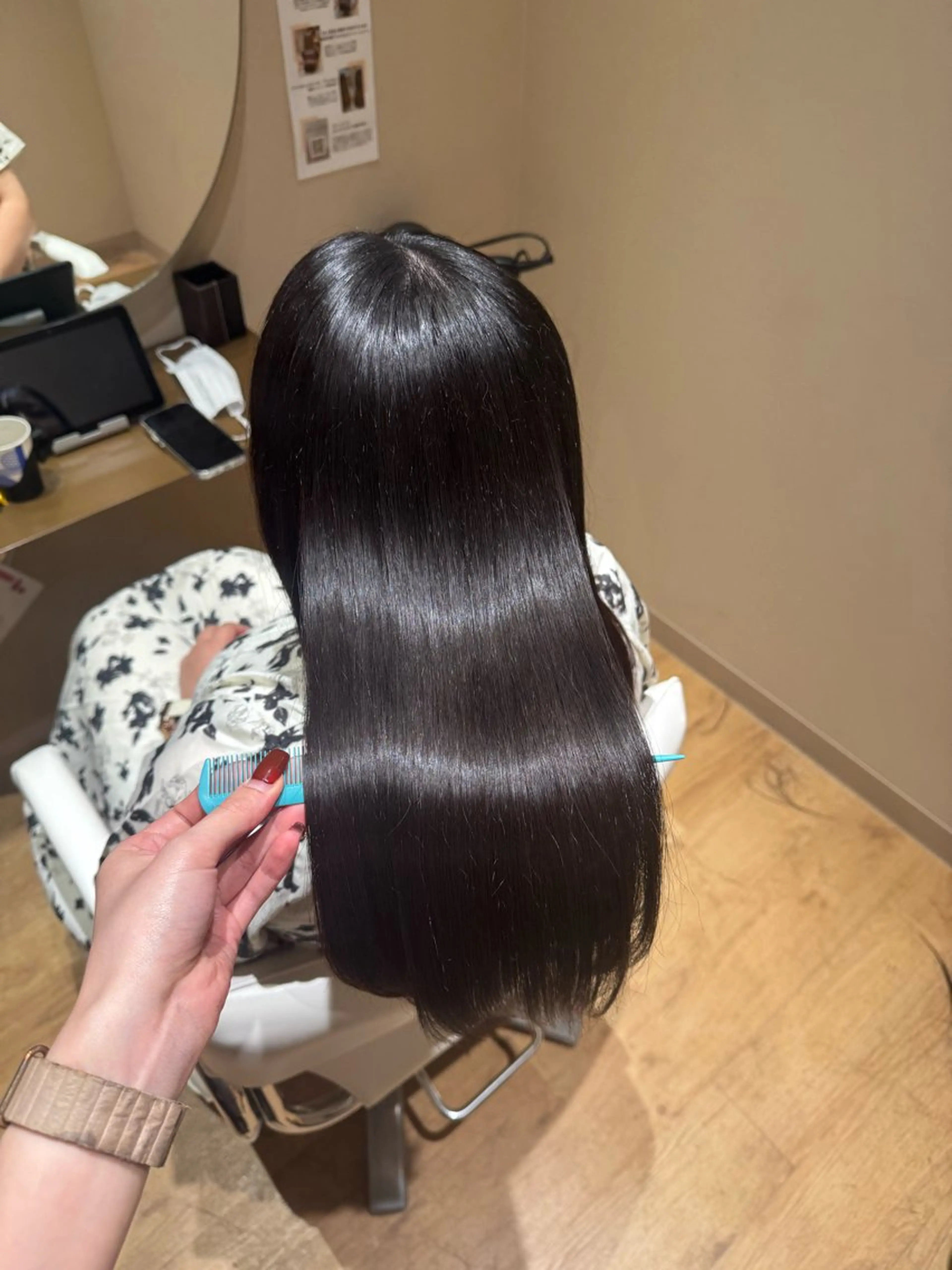 ロング ヘアカラー トリートメント 黒島優香🦋 /縮毛矯正/髪質改善のヘアスタイル