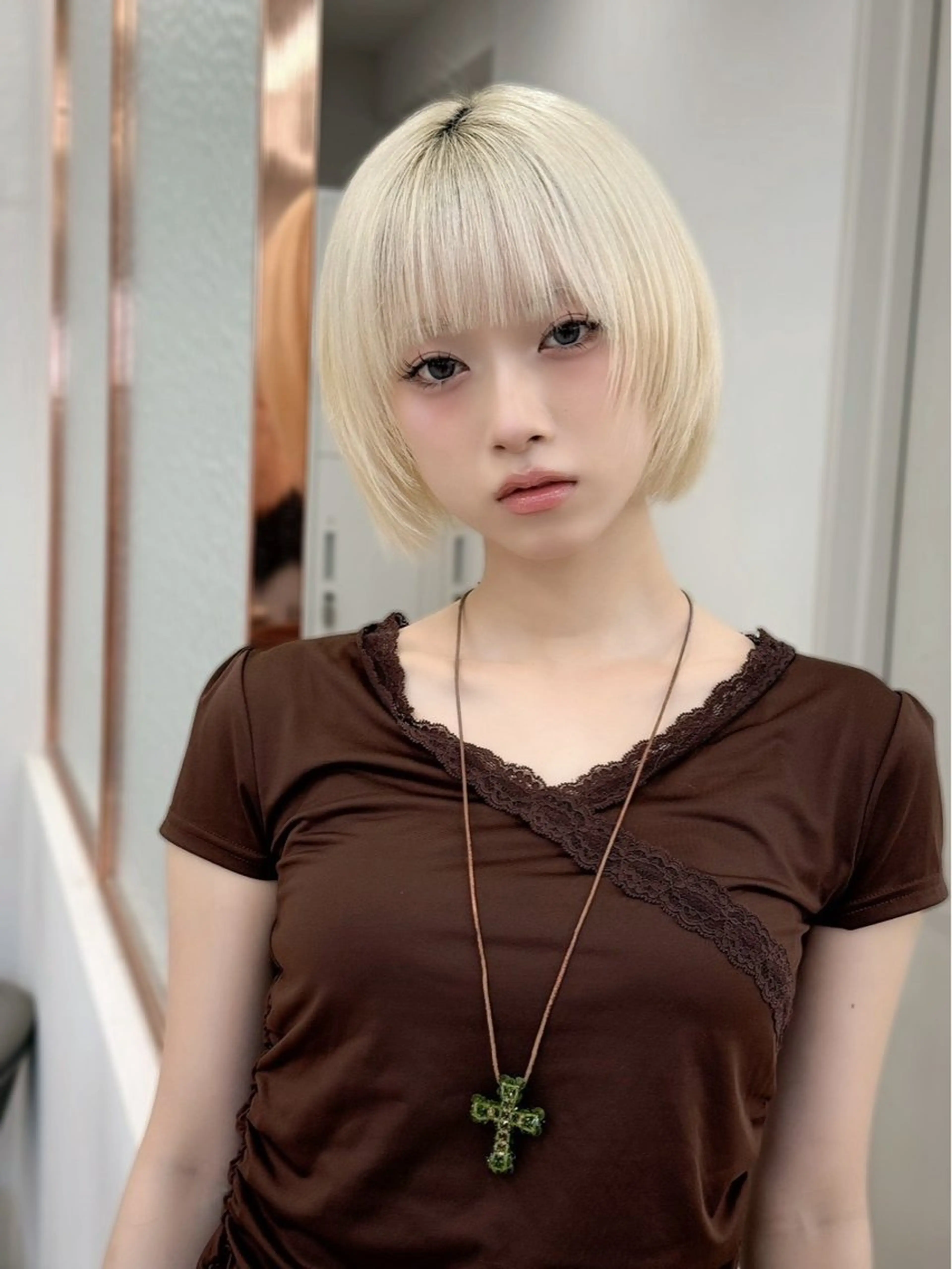 【♦️ミニモ限定！新生活で変わりたい皆様に！♥️】🤍カット+ブリーチダブルカラー+4stepトリートメント🖤の写真