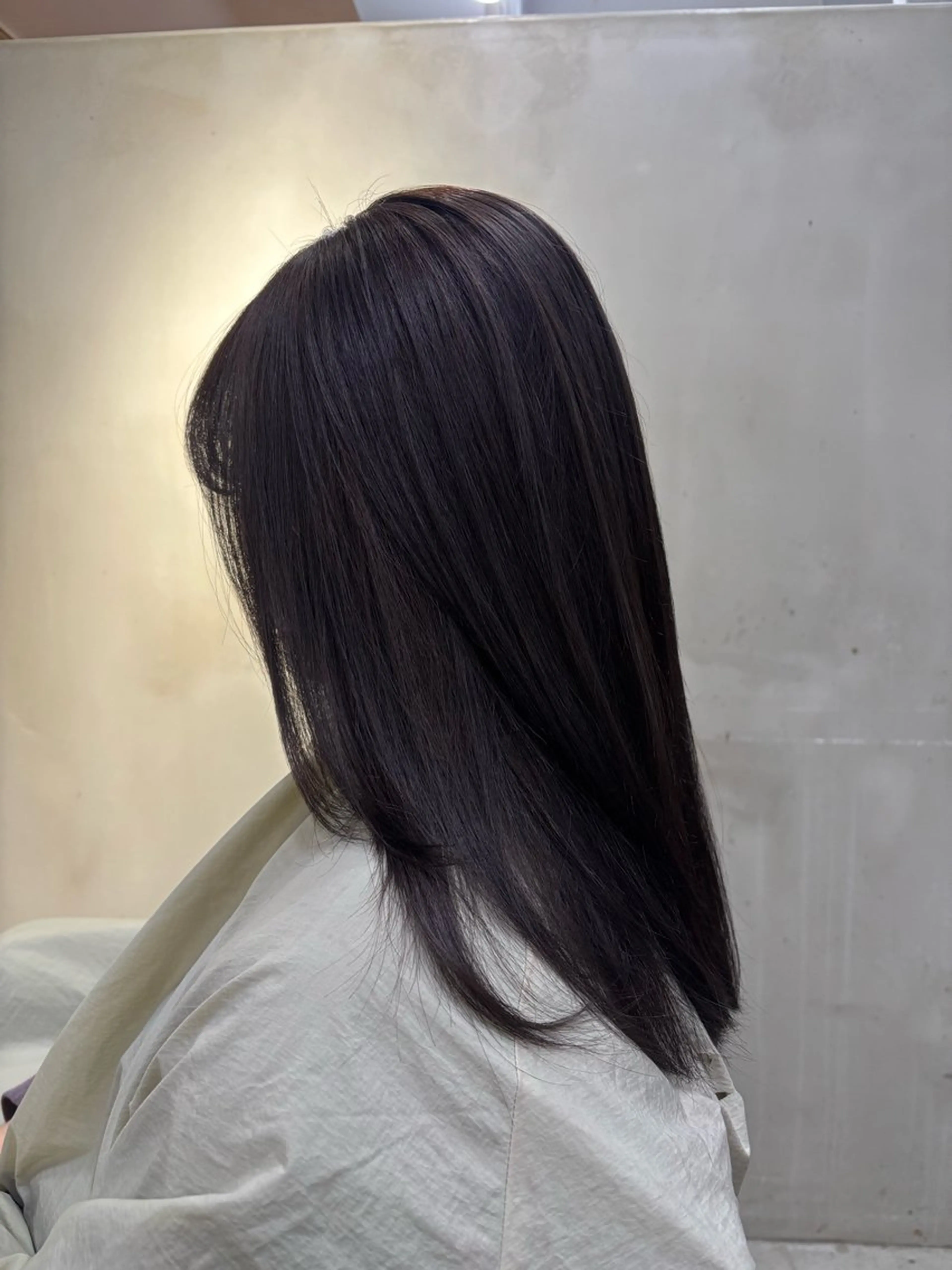 セミロング カラー ブリーチ ブラウンカラー バイオレットカラー バイオレットブラウン ヘアカラー 中園康 /カラー/ブリーチのヘアスタイル