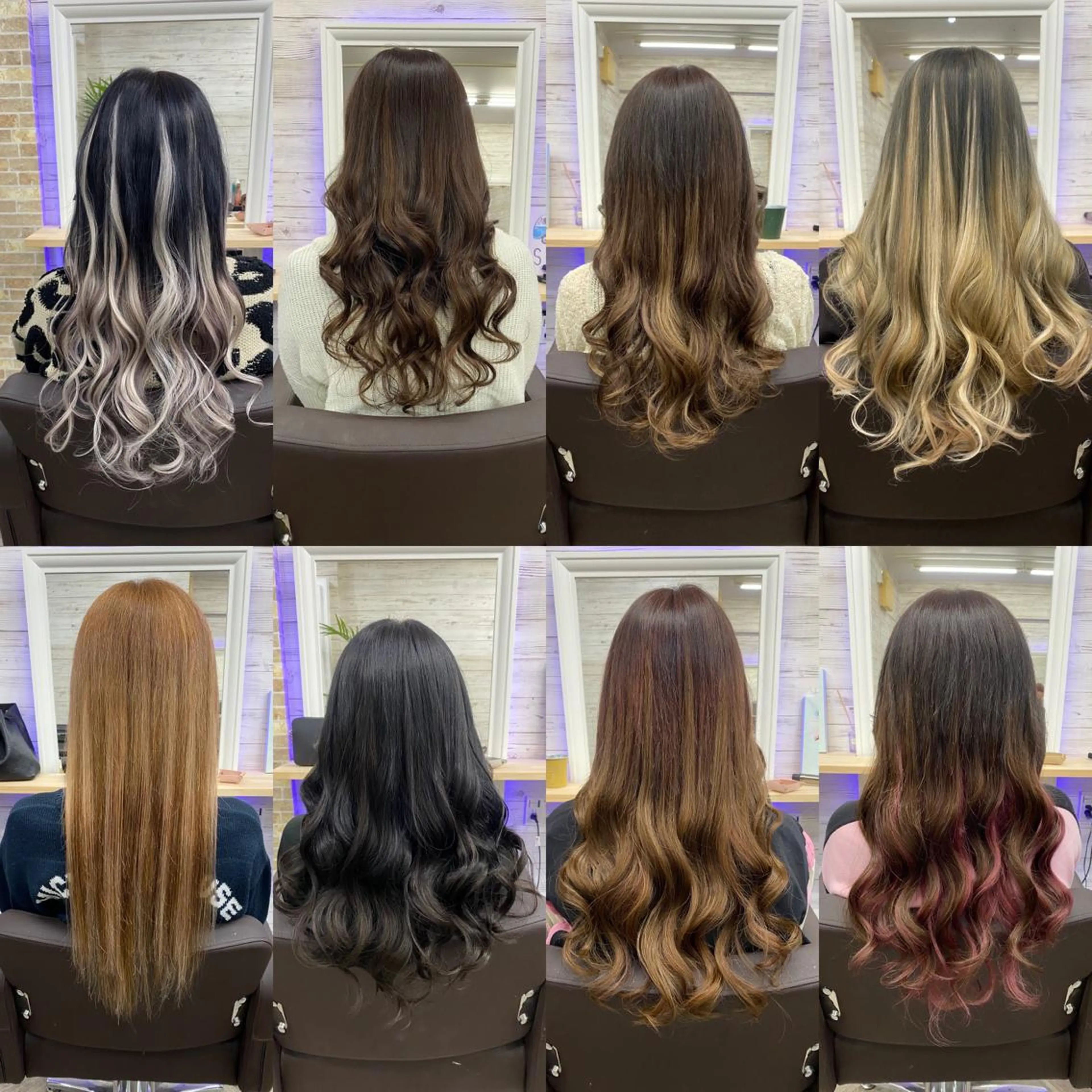 ロング カラー ヘアアレンジ アイブロウ ショートボブ 編み込みエクステ シールエクステ バレイヤージュ ベージュカラー LAVENDIA 初音のヘアスタイル